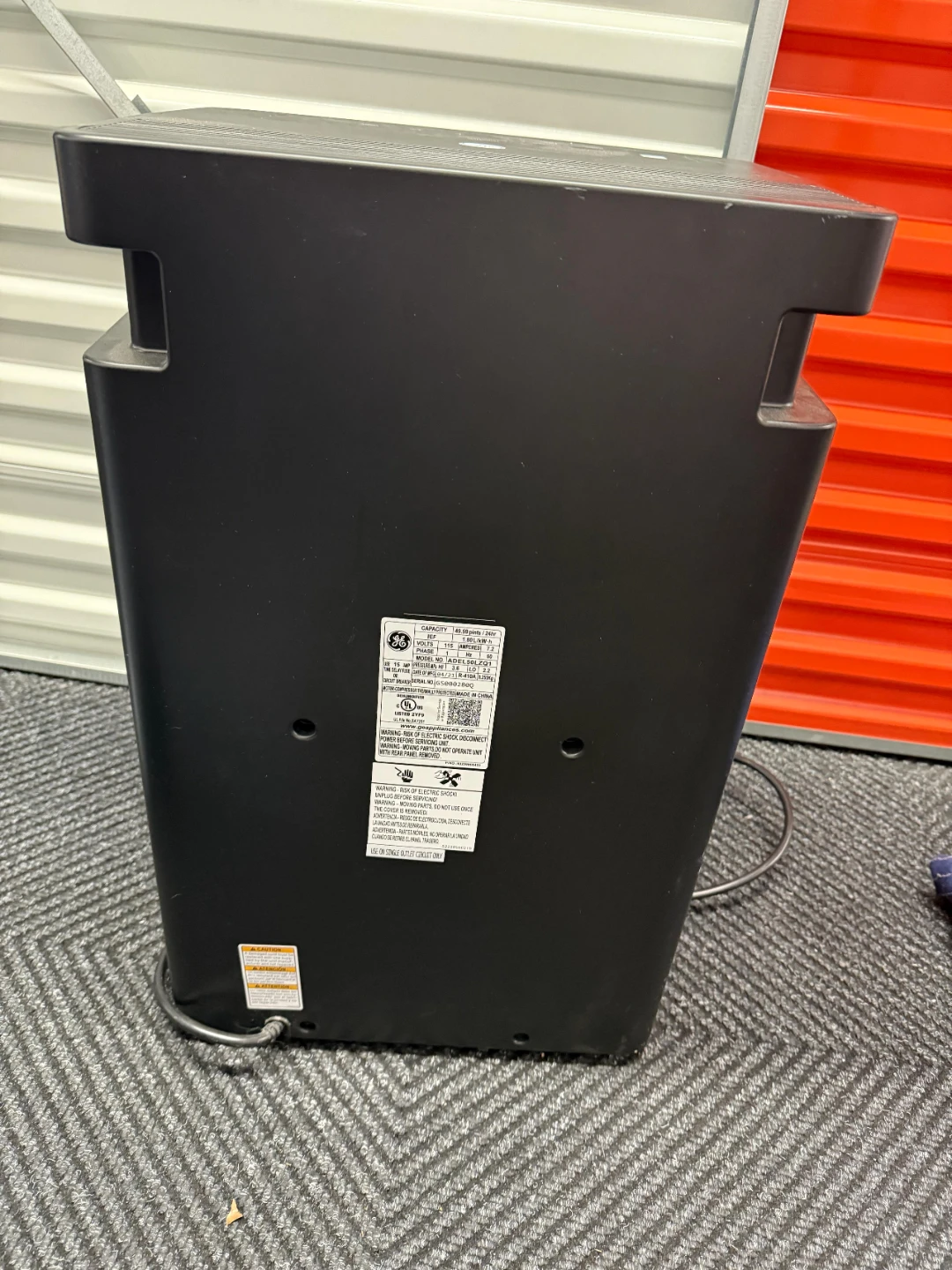 GE Dehumidifier Model ADEL60LZQ - photo 5