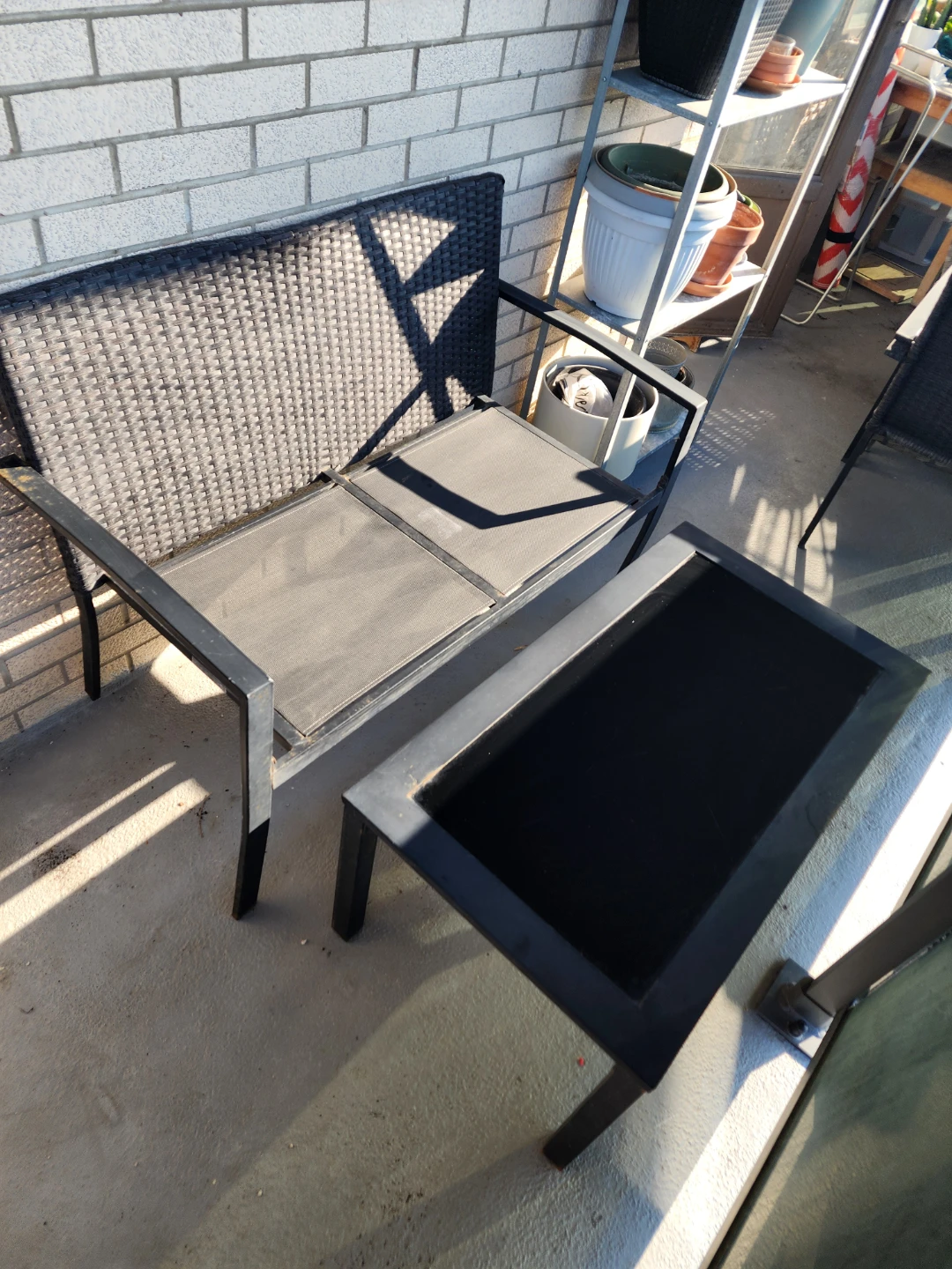 Outdoor Patio Furniture Set - Bench, 2 Chairs, and Table