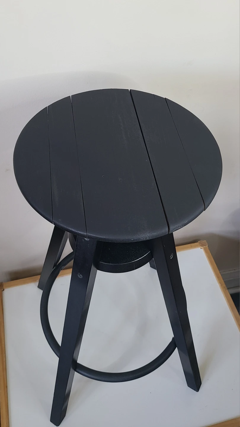 Black Adjustable Bar Stool IKEA Dalfred - photo 5