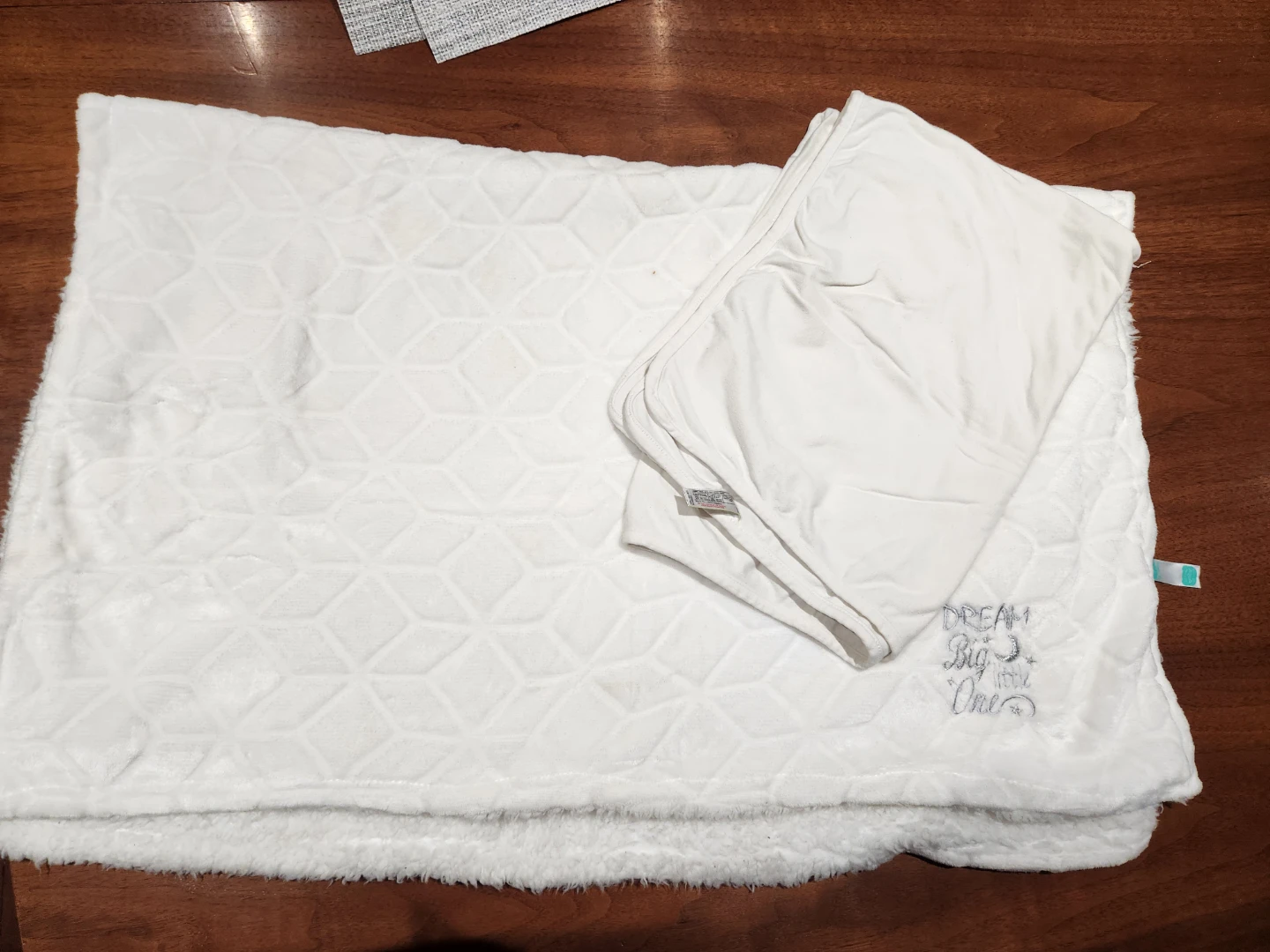 White Baby Blanket and swaddling blanket
