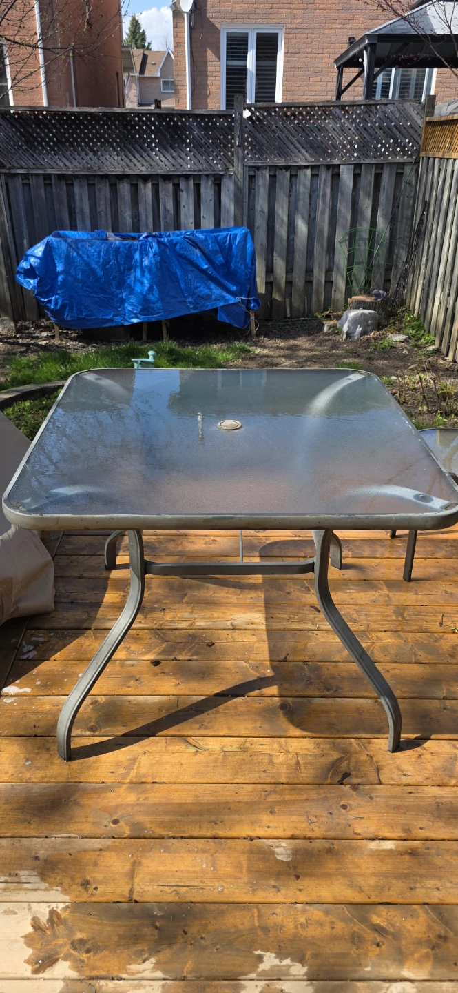 Glass Top Patio Table and Chairs - photo 3