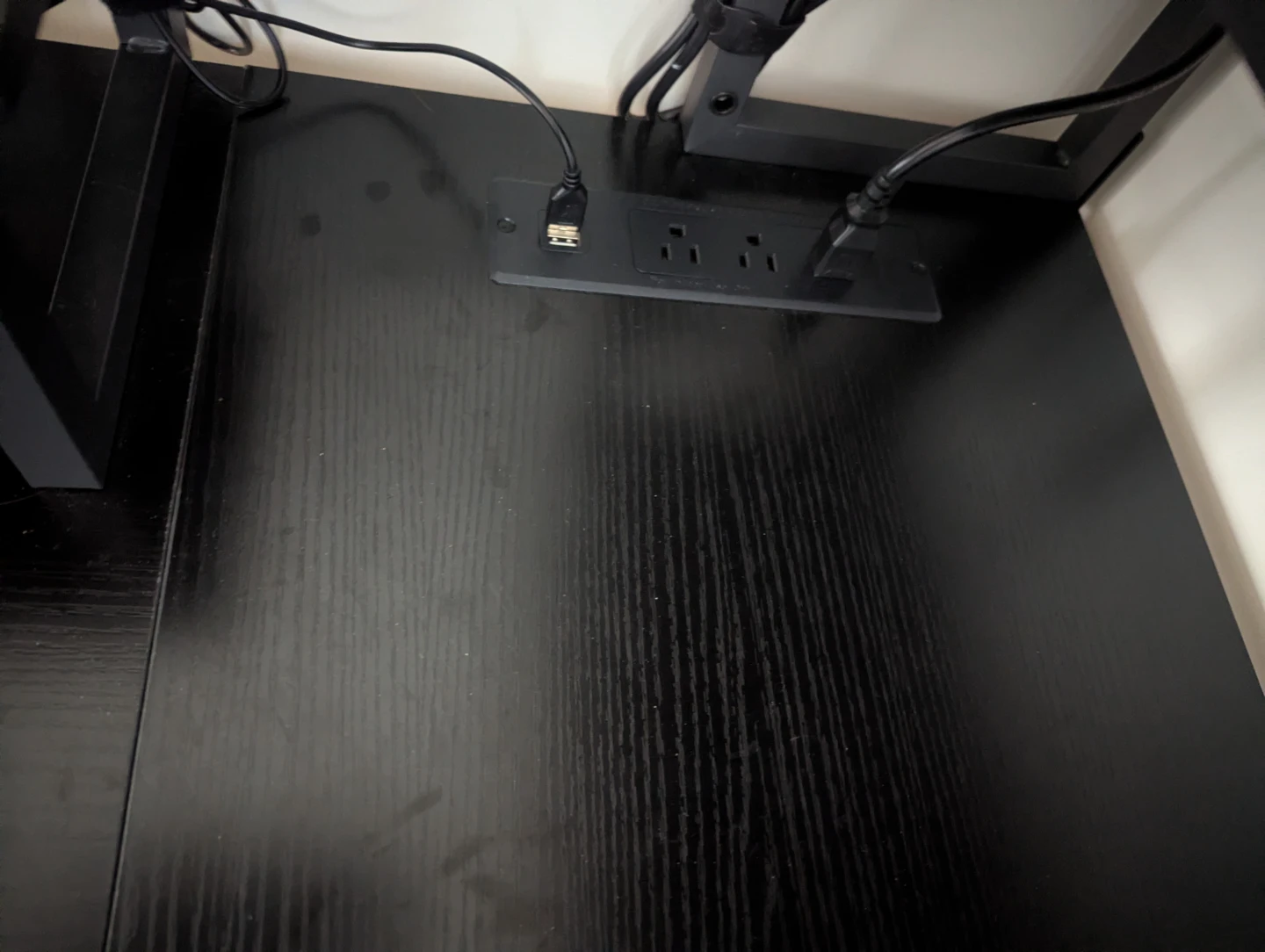 Black L-Shaped Computer Desk with Shelves and Power Outlet - photo 3
