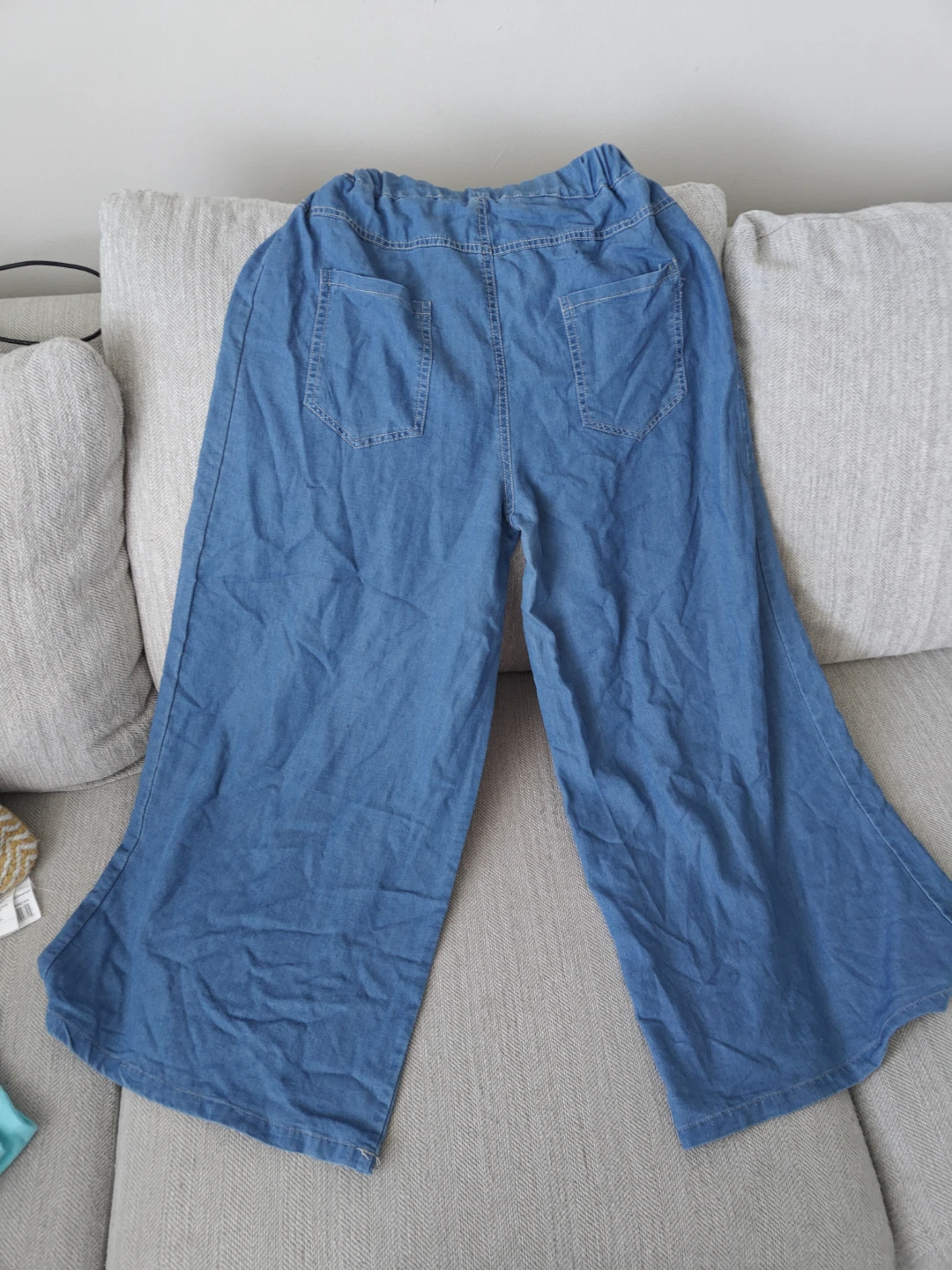 Women's Wide Leg Denim Pants - photo 3