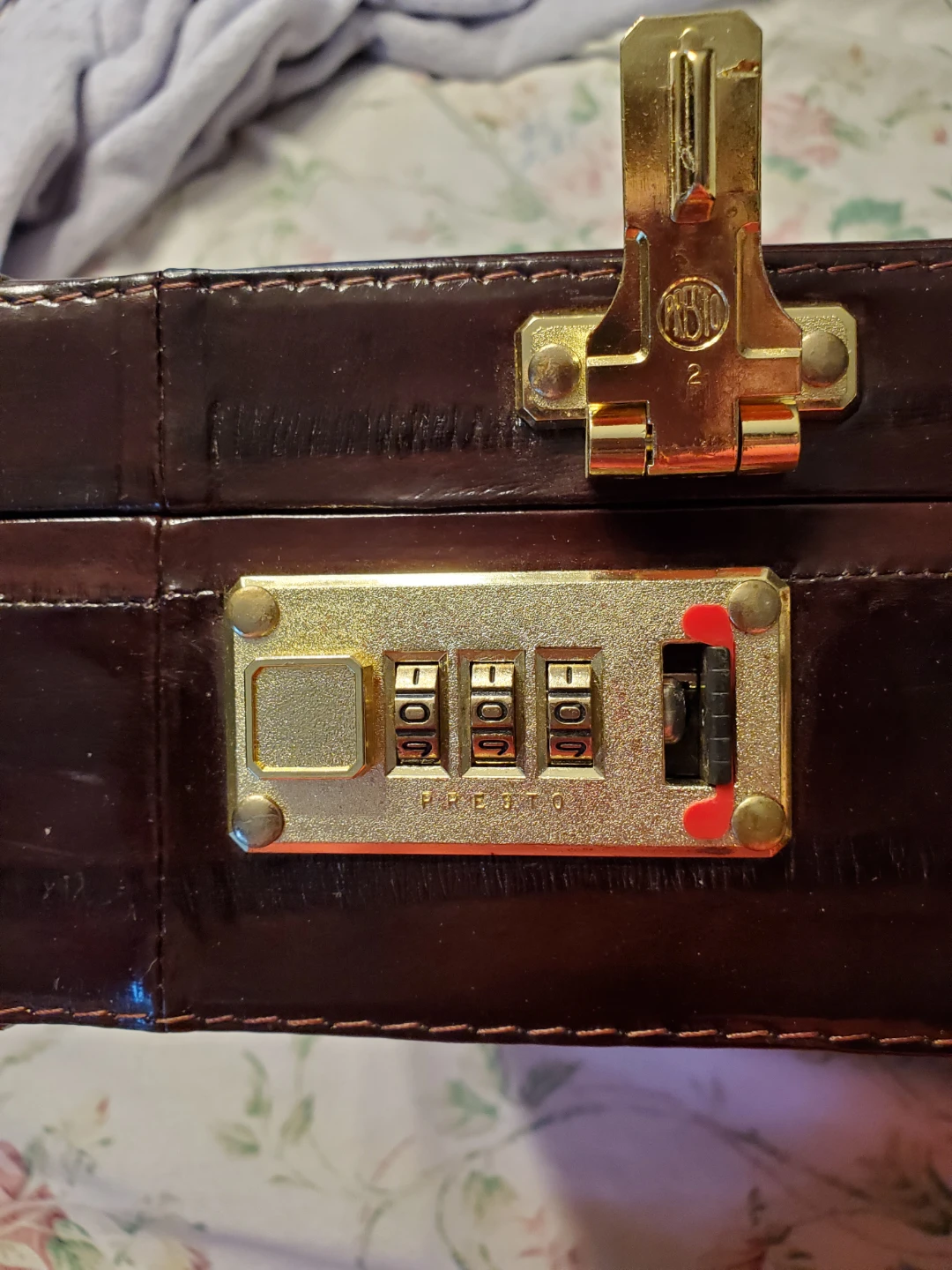 REAL eel skin r Briefcase with Combination Lock - photo 2