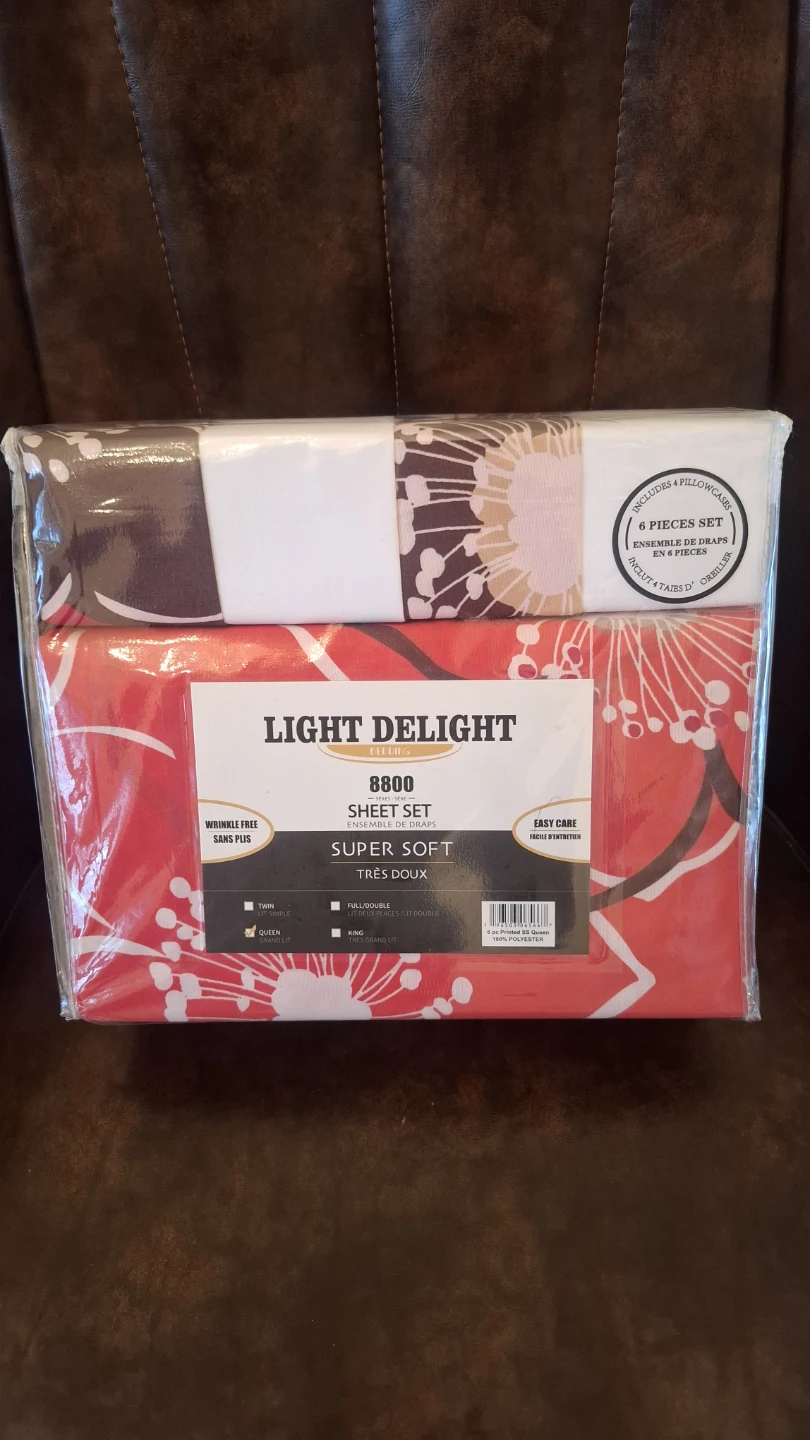 Light Delight 8800 Super Soft Sheet Set Queen 6 pieces set