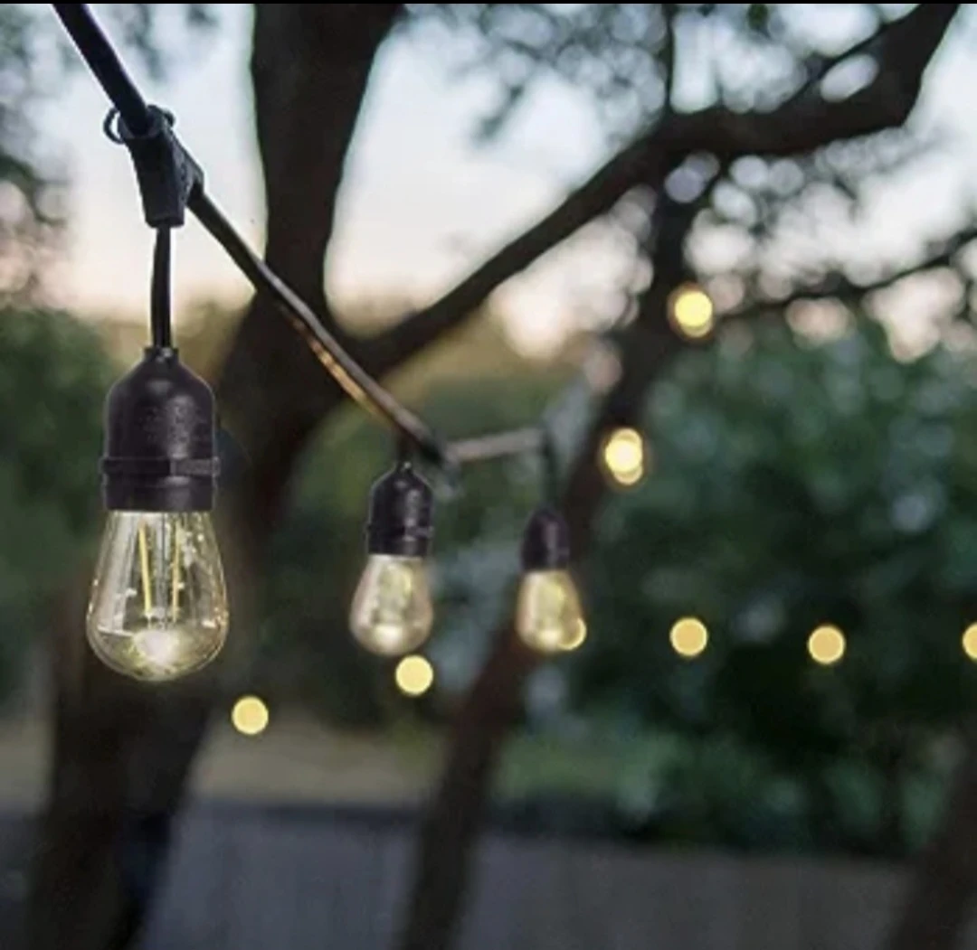 Outdoor String Lights - Edison Style led Bulbs 48ft long - photo 4