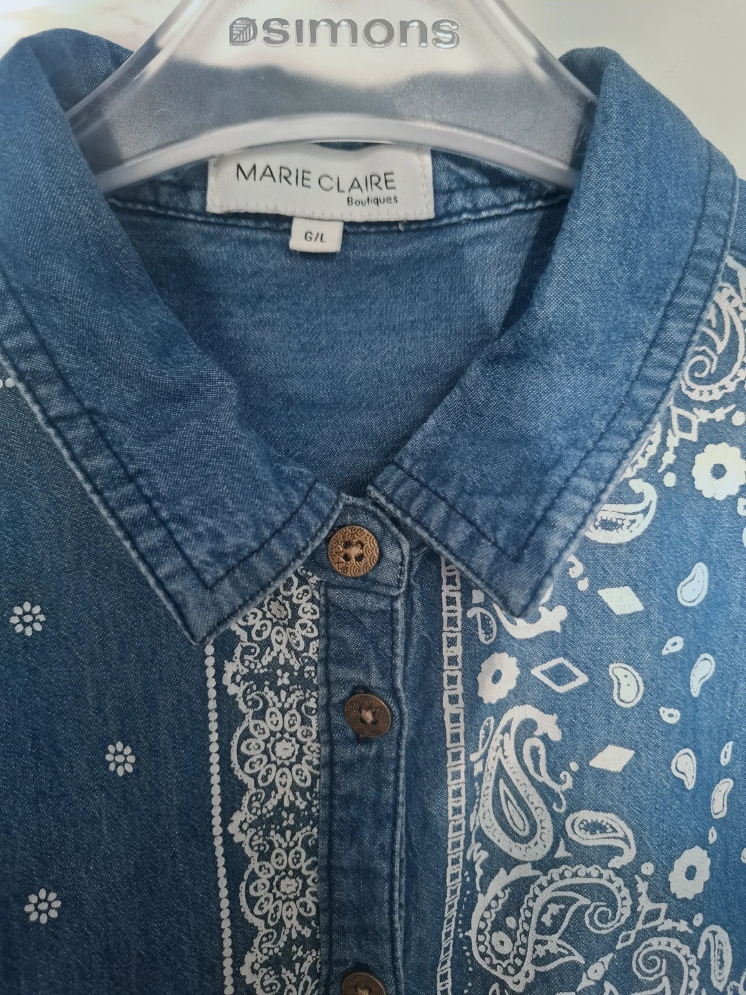 Chemise style tunisienne Marie Claire à motifs - photo 4