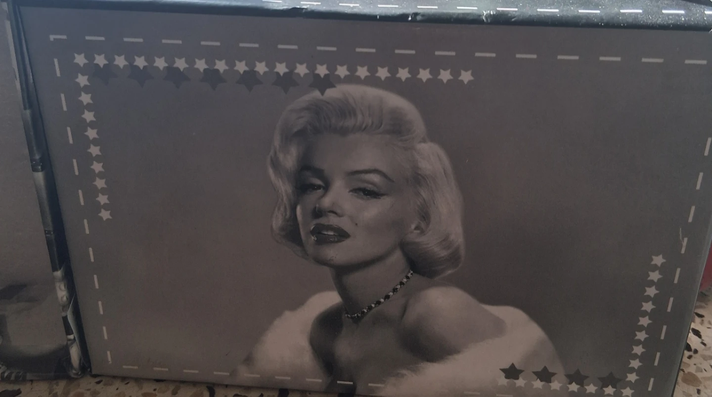 Black Cross Necklace on Marilyn Monroe Themed Box - photo 2