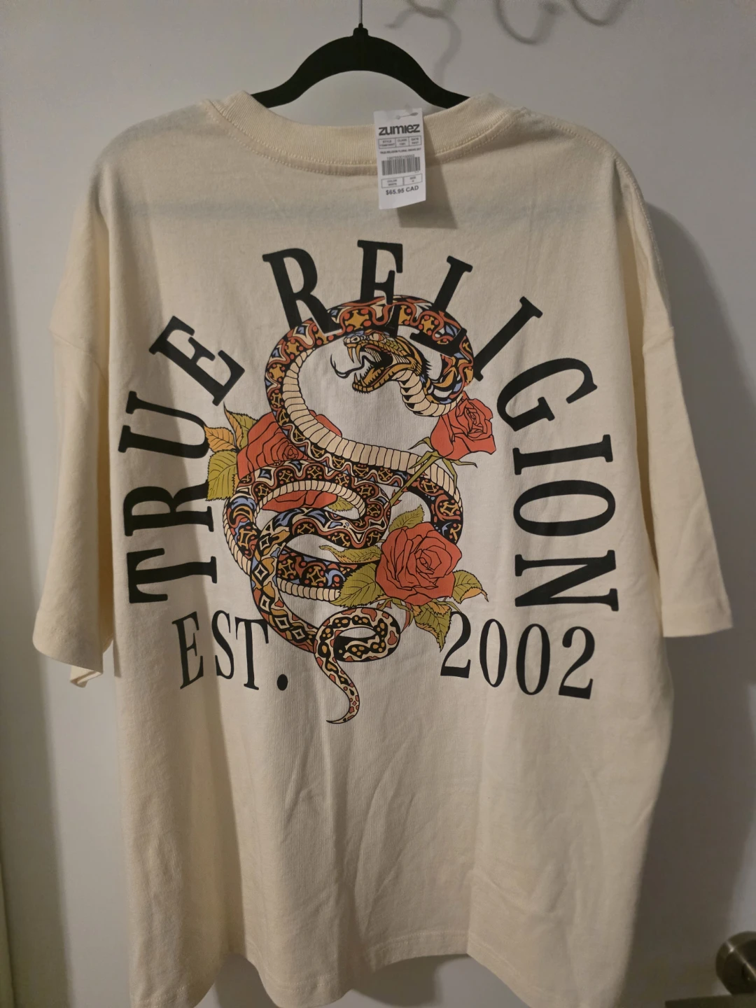 True Religion "Est. 2002" Snake & Rose Graphic T-Shirt - photo 2