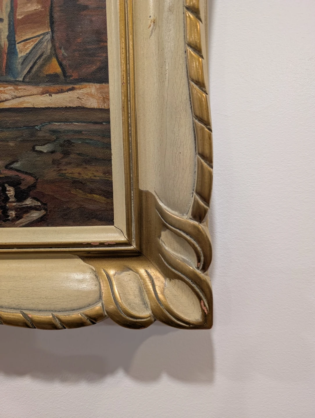 Vintage Oil Painting - "Sailboats at Dock" by CZ Pearlman, 1940 - photo 5
