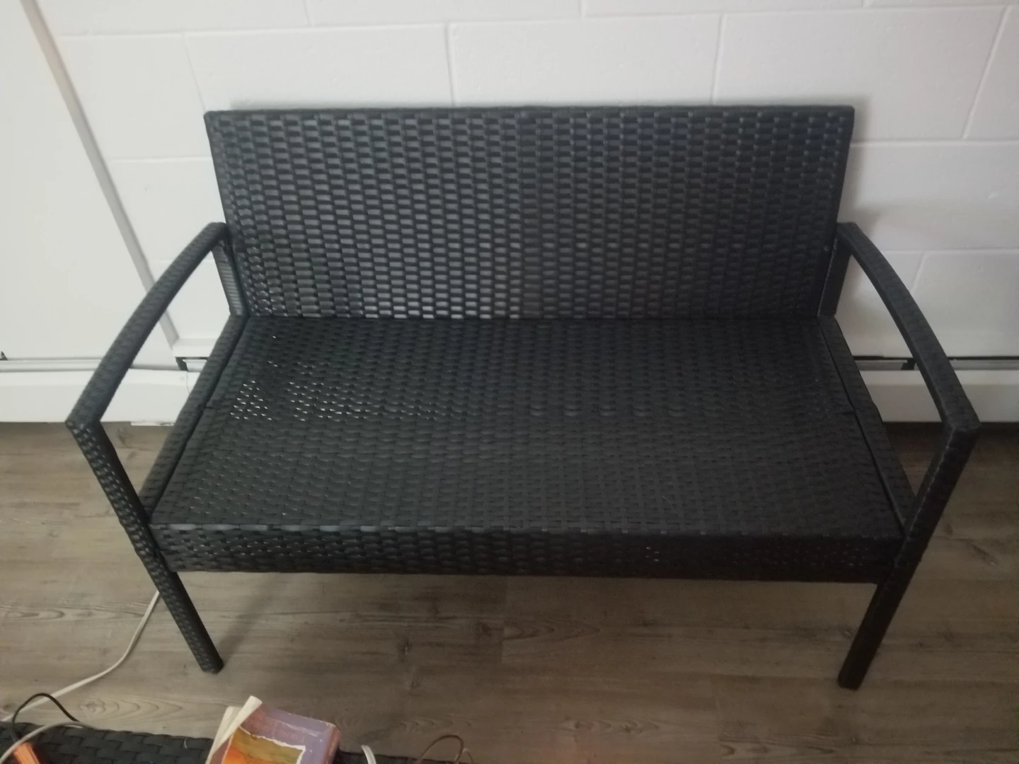 Excellent quality wicker loveseat for outside