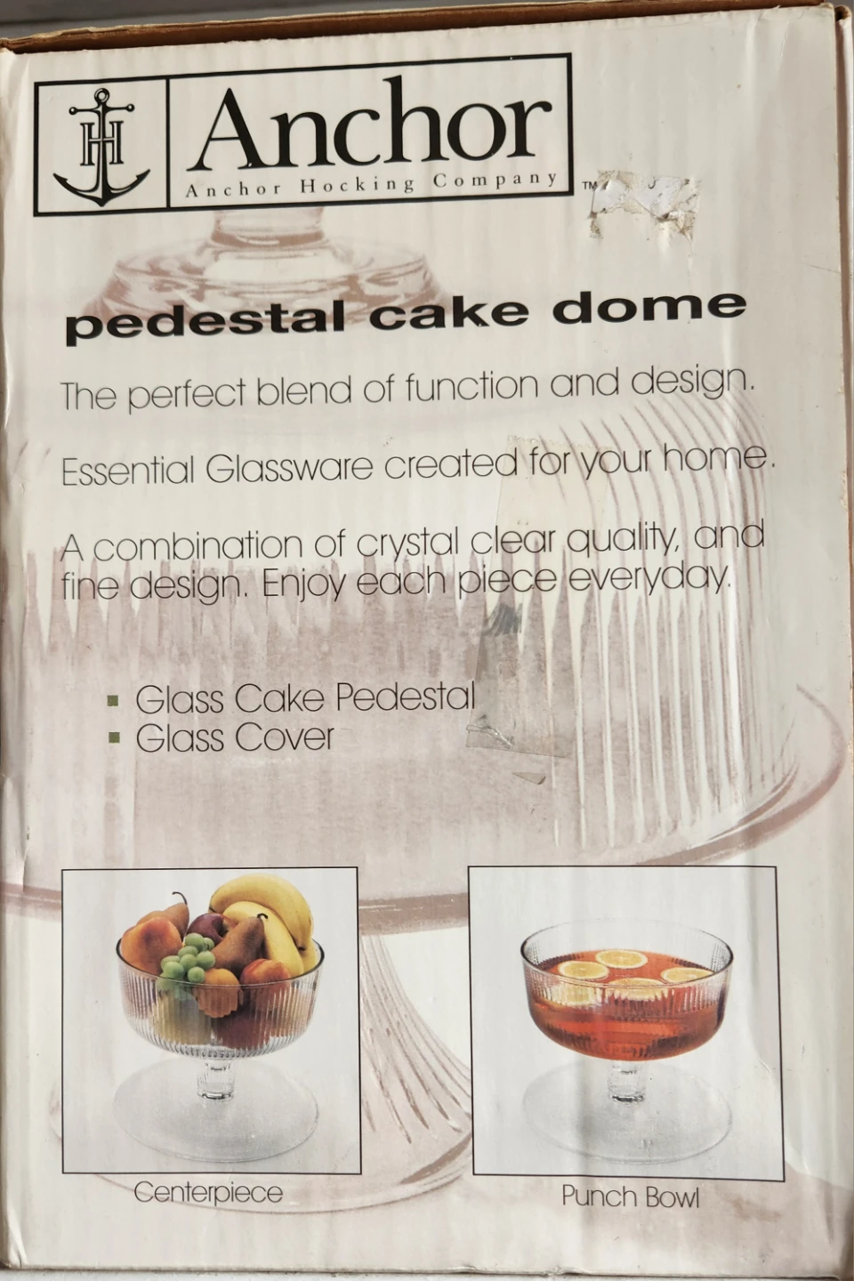 Anchor Hocking Pedestal Cake Dome with Glass Cover