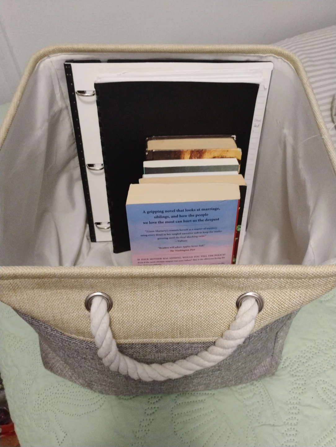 Fabric Storage Basket with Rope Handles - photo 4