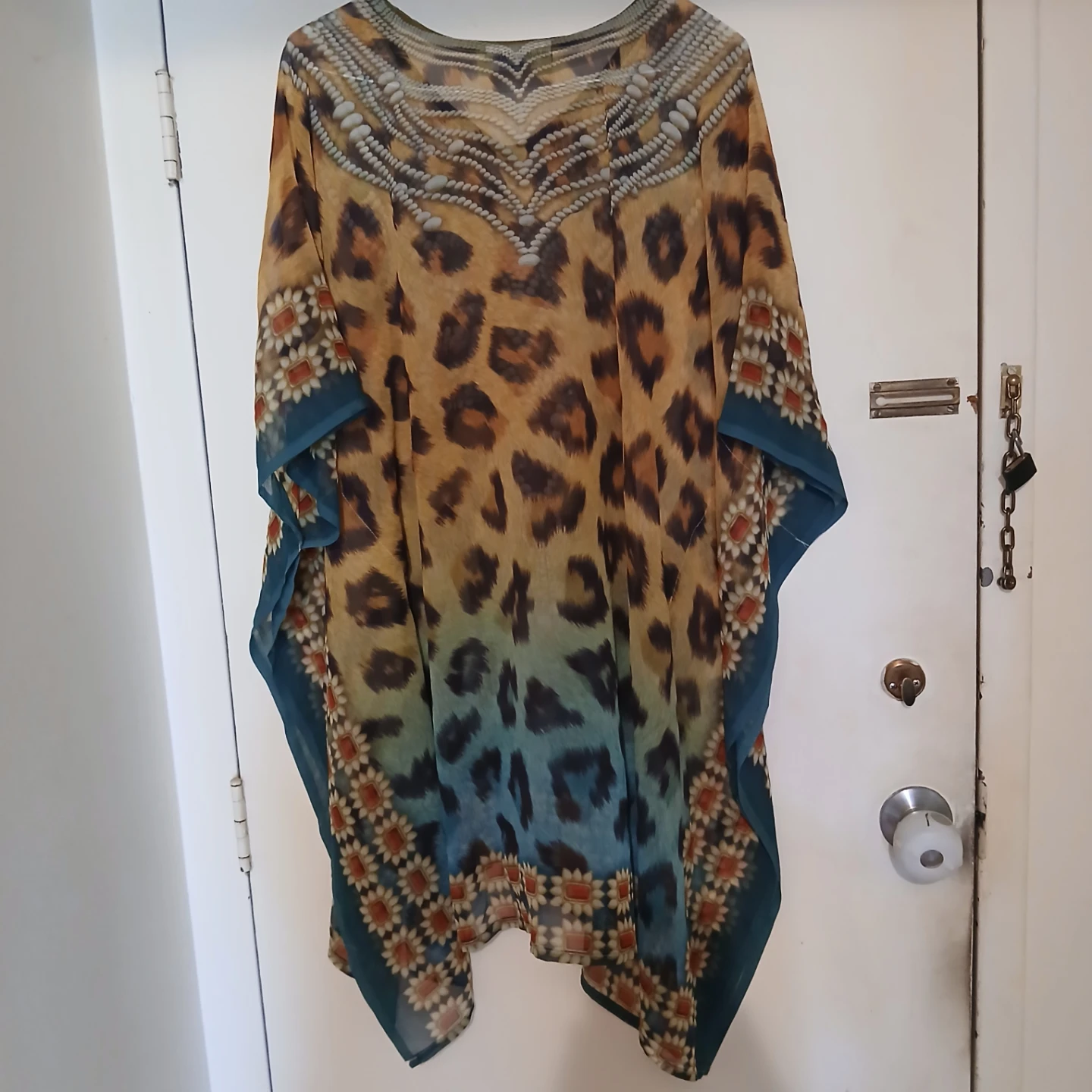 Authentic Wear Women's Leopard Print Kaftan Top - photo 2