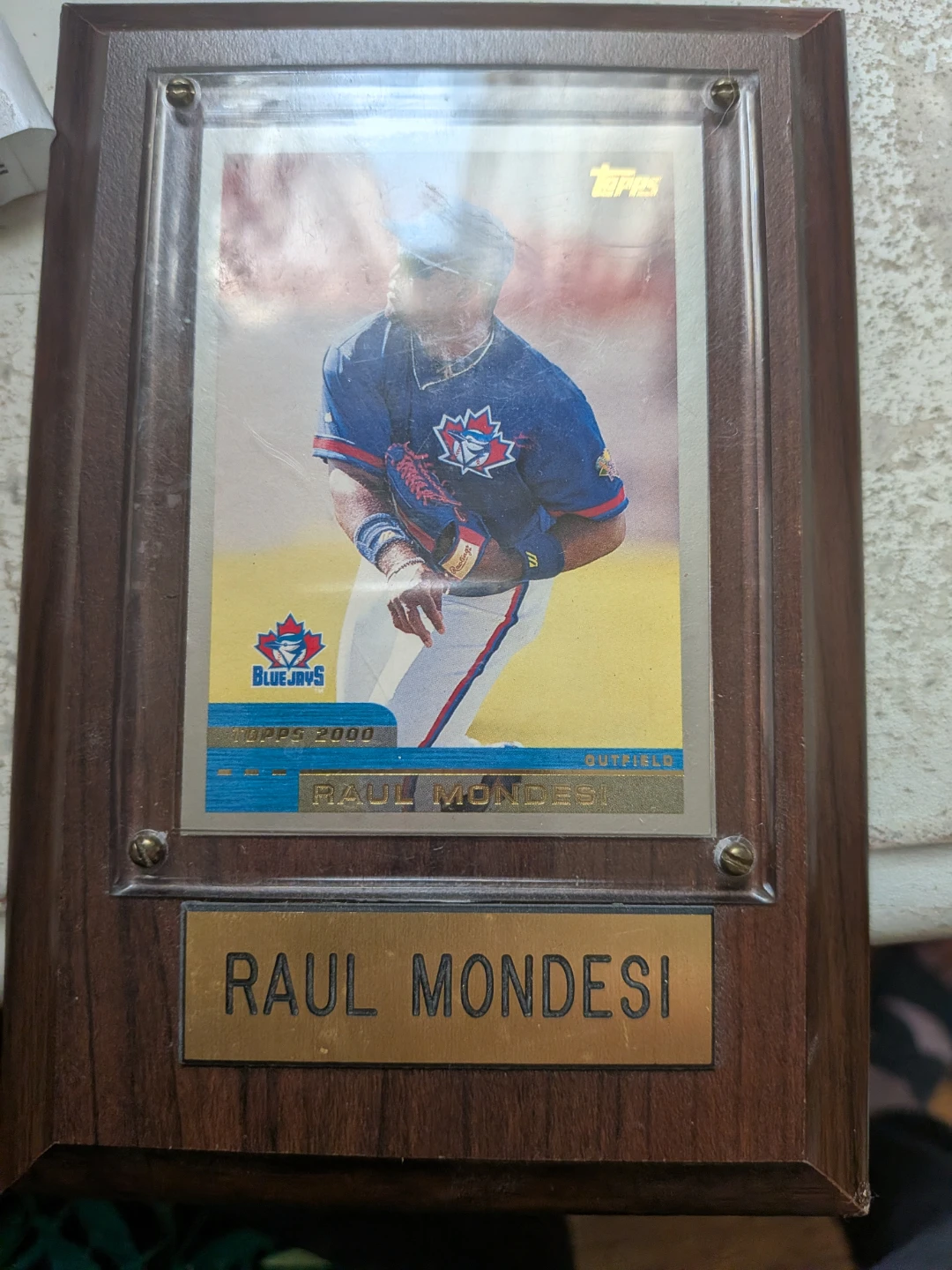 Raul Mondesi Topps 2000 Toronto Blue Jays Baseball Card Plaque - photo 3