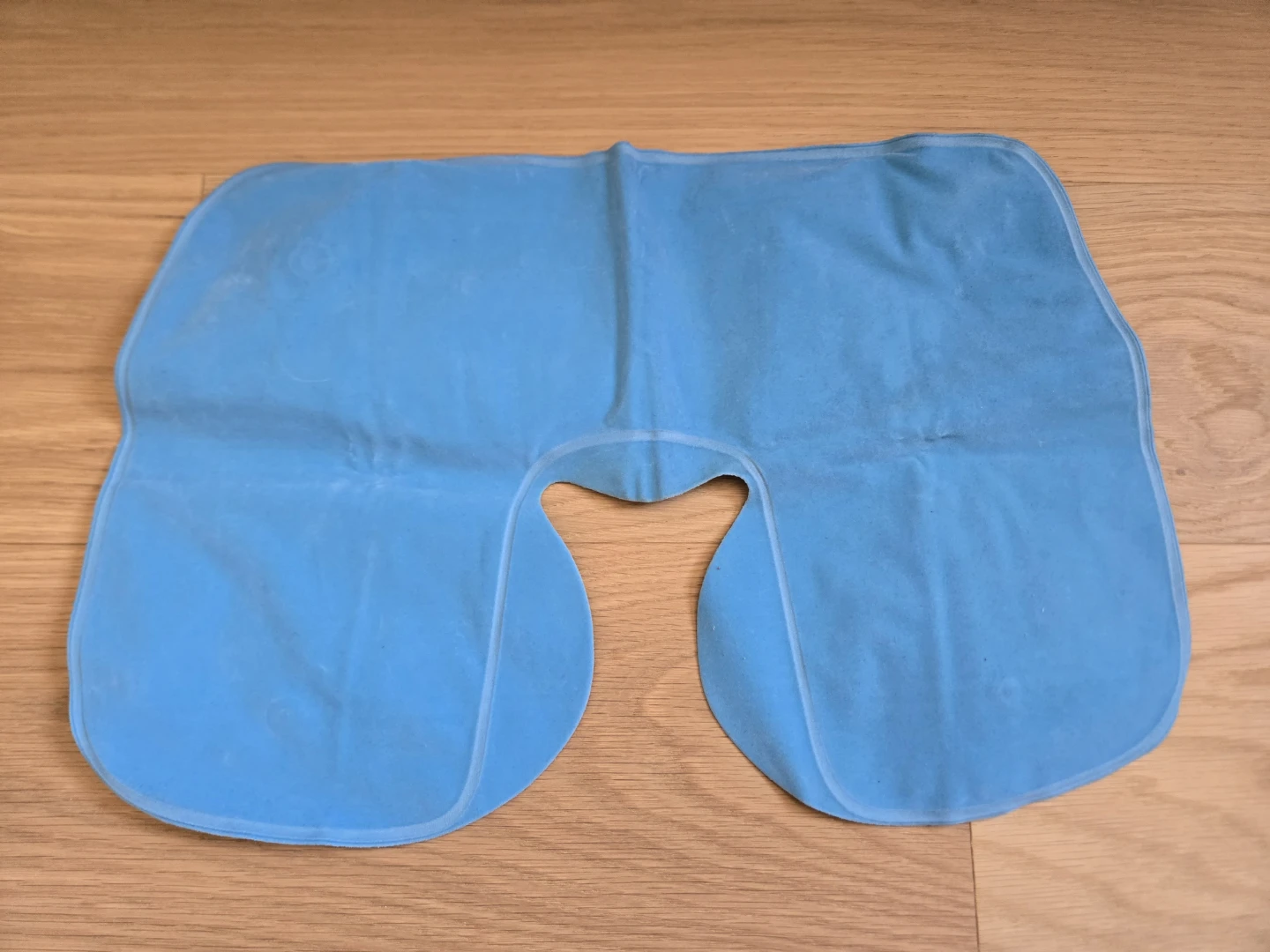 Blue Inflatable Travel Neck Pillow
