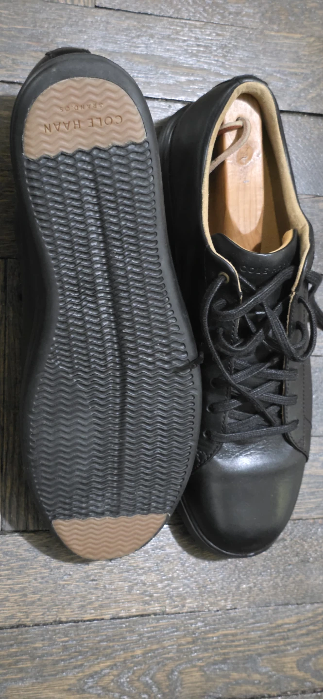 Cole Haan Men's Black Leather Lace-Up Shoes Size 10.5 - photo 3