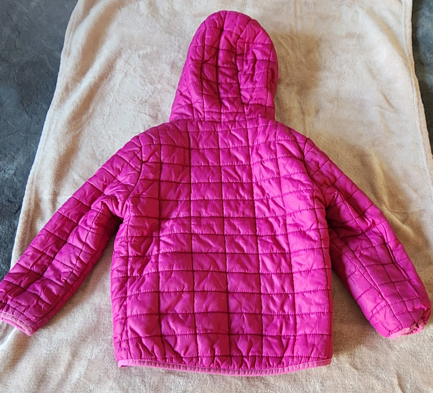 Cat & Jack Pink Quilted Hooded Jacket 3T - photo 2