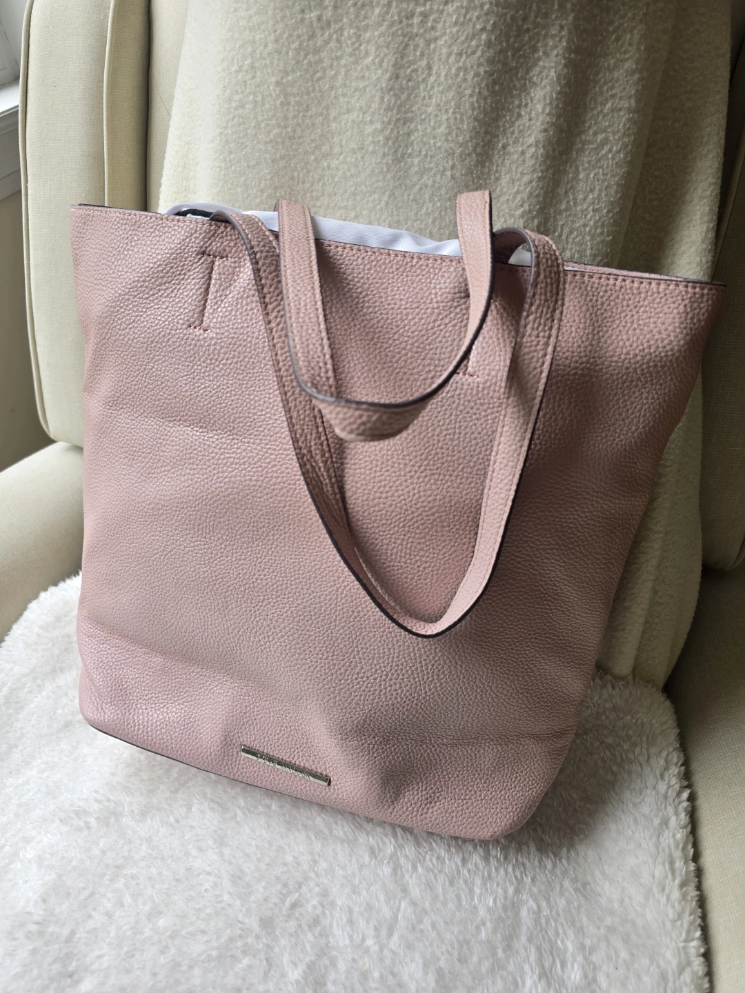 Pink Faux Leather Tote Bag - photo 2