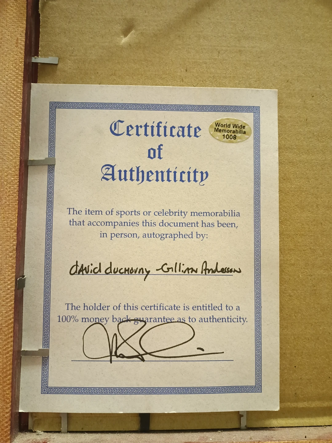 The X-Files Framed Autographed Photo - photo 2
