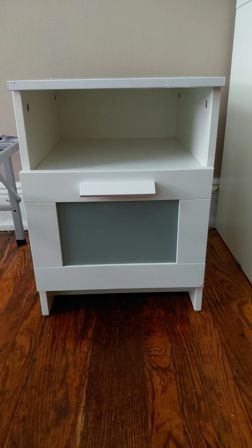 Ikea Brimnes White Nightstand with Drawer