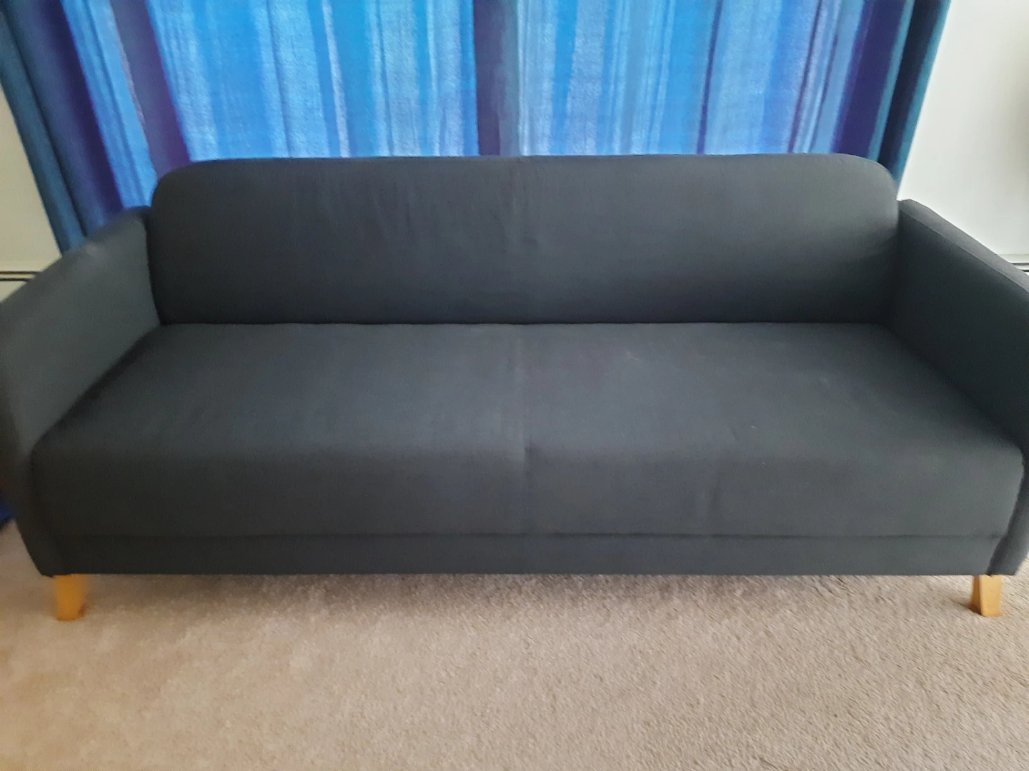 IKEA Dark Grey 3 Seater Sofa - photo 4