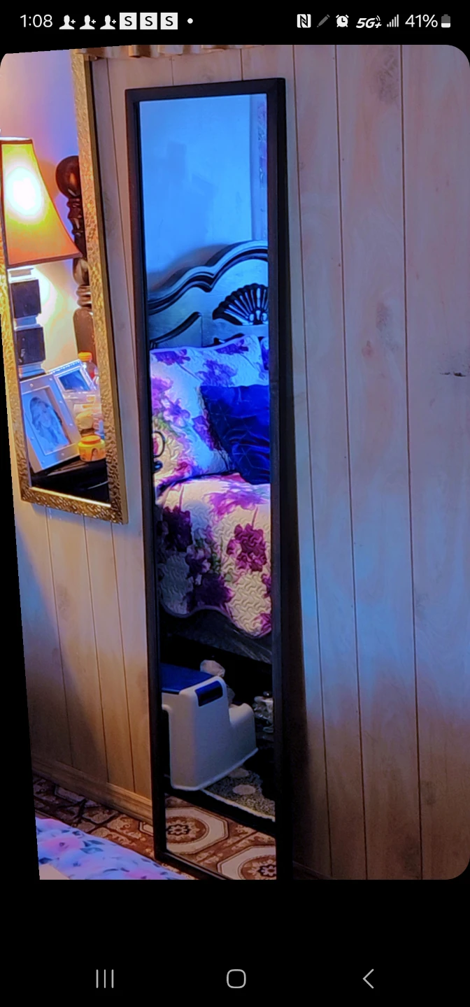 Full Length Mirror with Dark Wood Frame - photo 4