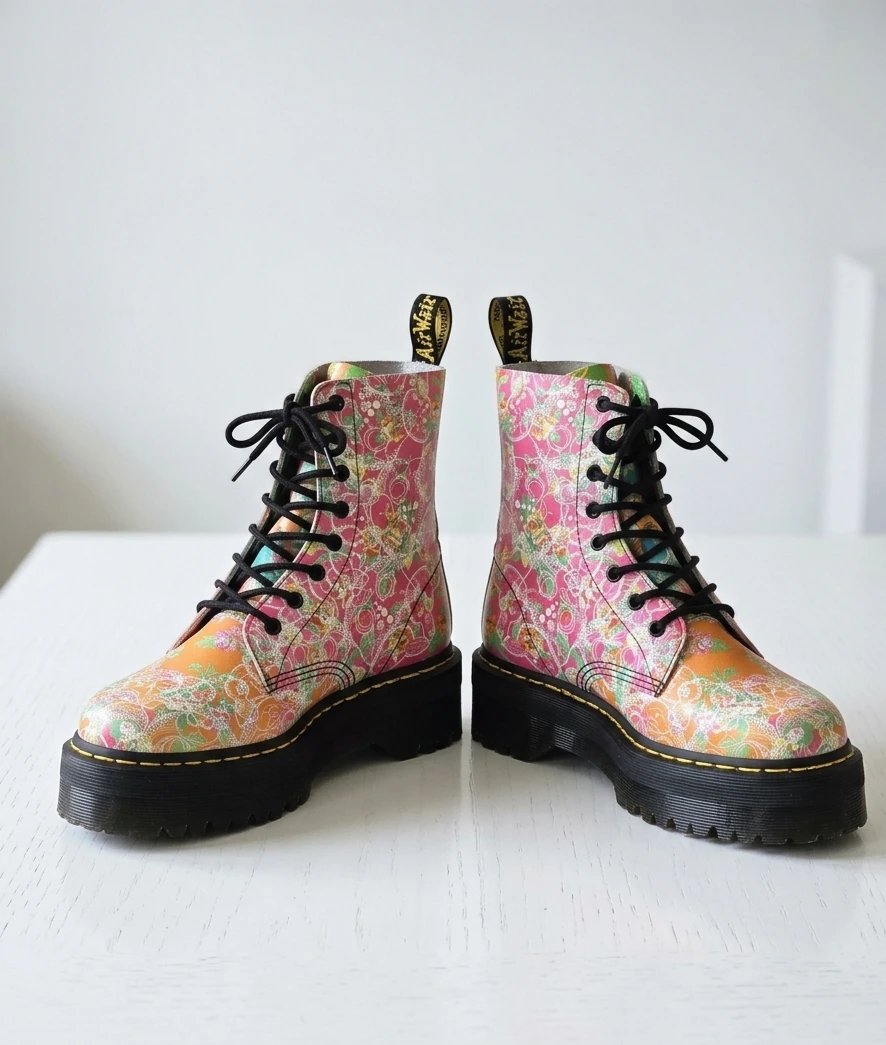 Dr. Martens Boots Floral Print. Size11. Pick up Port moody - photo 2