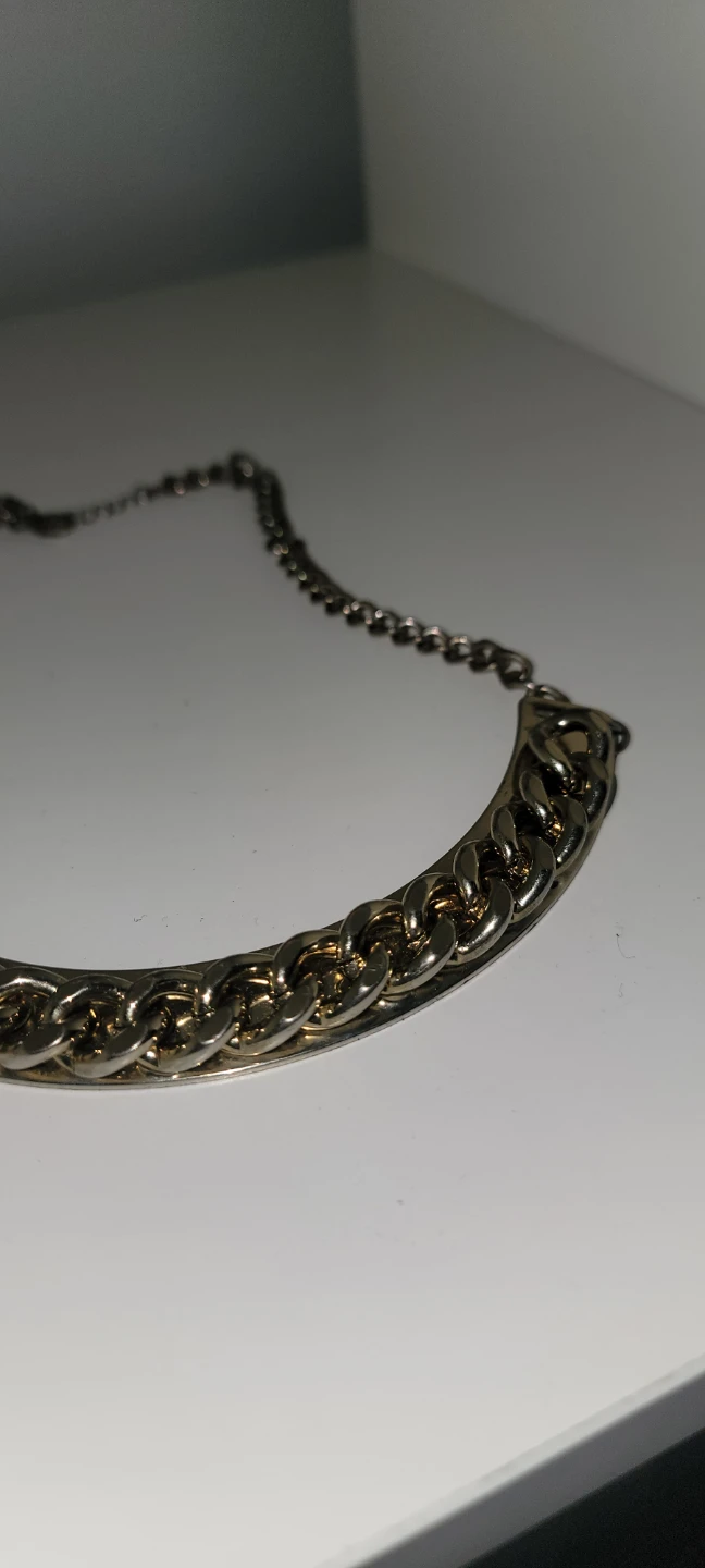 Silver Tone Chunky Chain Necklace - photo 2