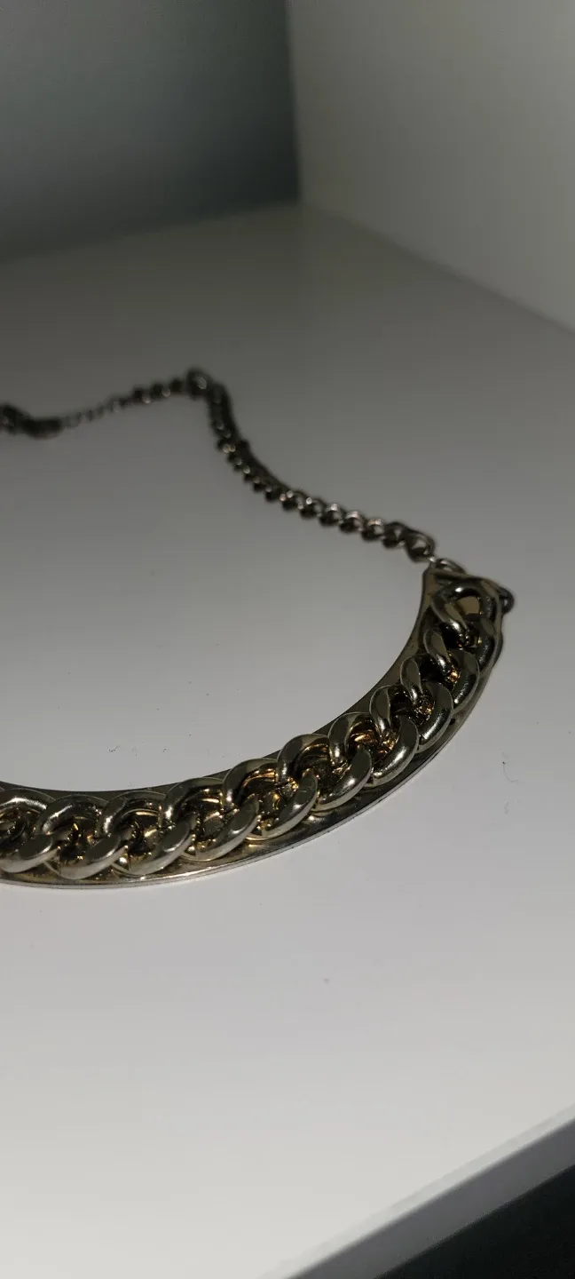Silver Tone Chunky Chain Necklace - photo 2