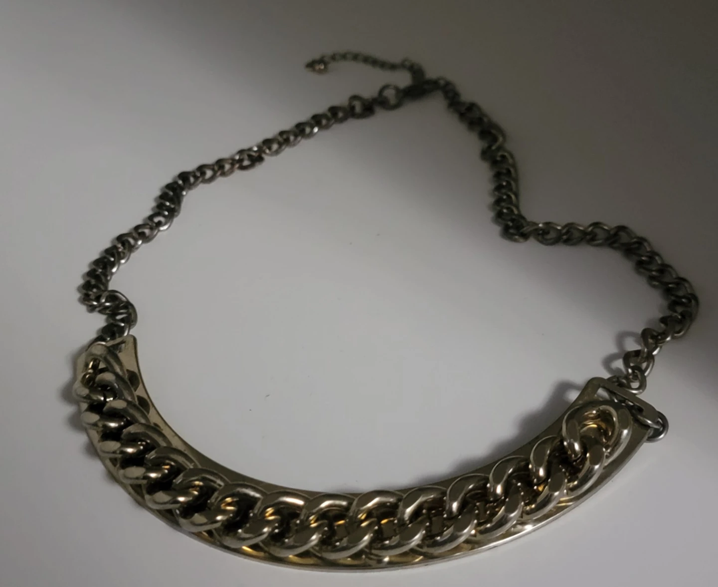 Silver Tone Chunky Chain Necklace - photo 5