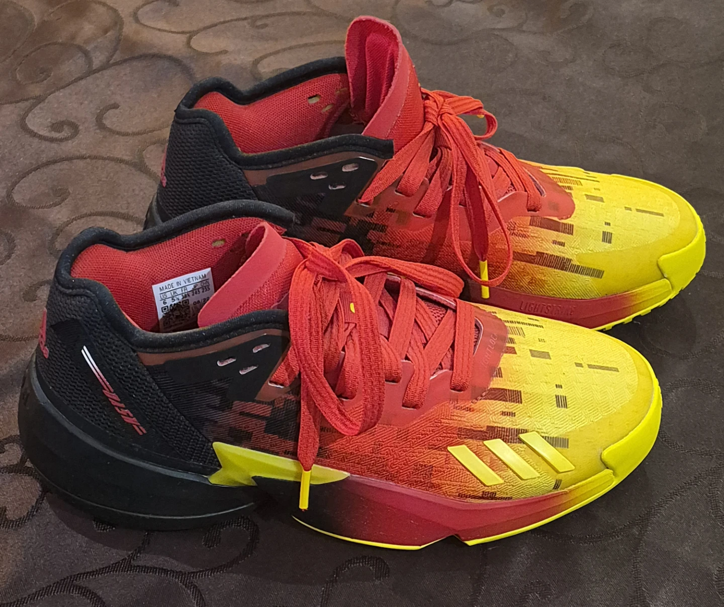 Adidas Don Issue #2 Red Yellow Basketball Shoes US Size 6