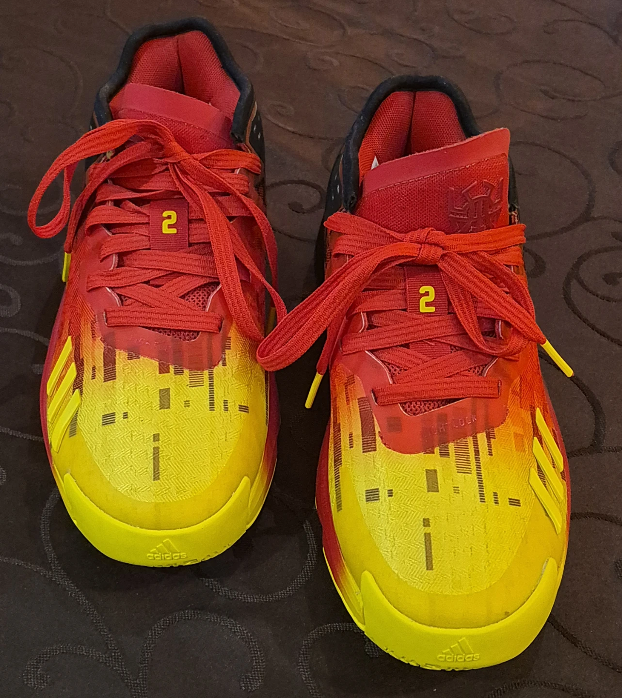 Adidas Don Issue #2 Red Yellow Basketball Shoes US Size 6 - photo 2