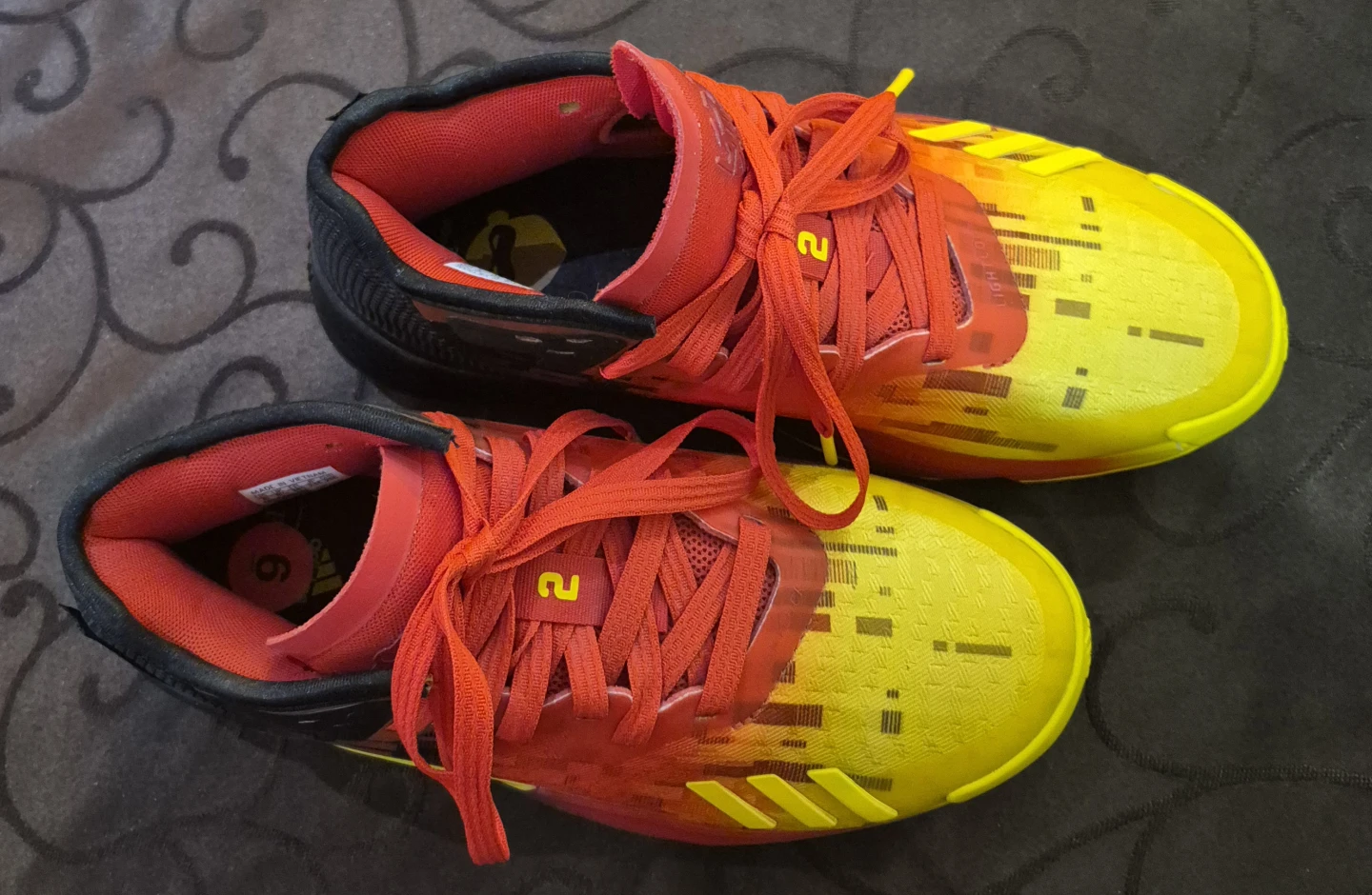 Adidas Don Issue #2 Red Yellow Basketball Shoes US Size 6 - photo 3