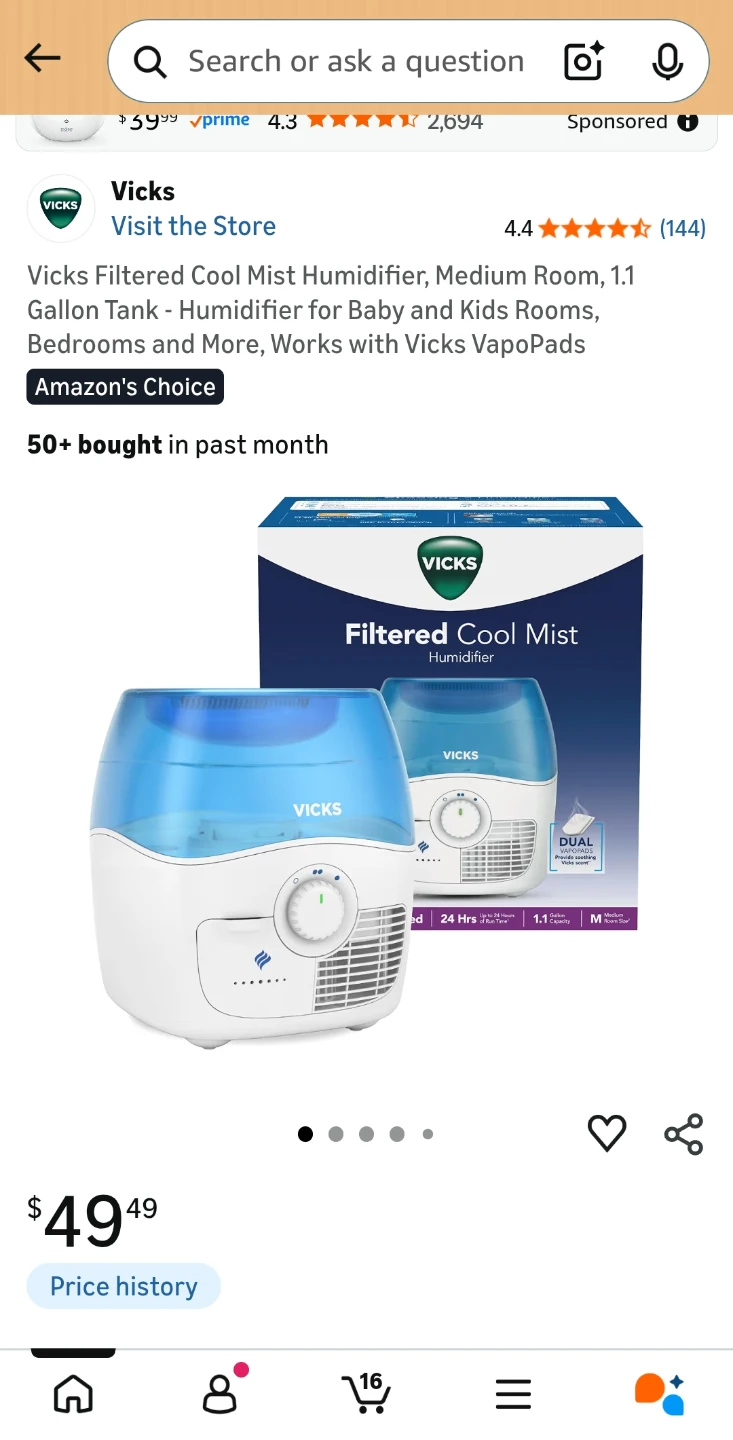[Pickup Only] Vicks Filtered Cool Mist Humidifier w/ New Filters - photo 2