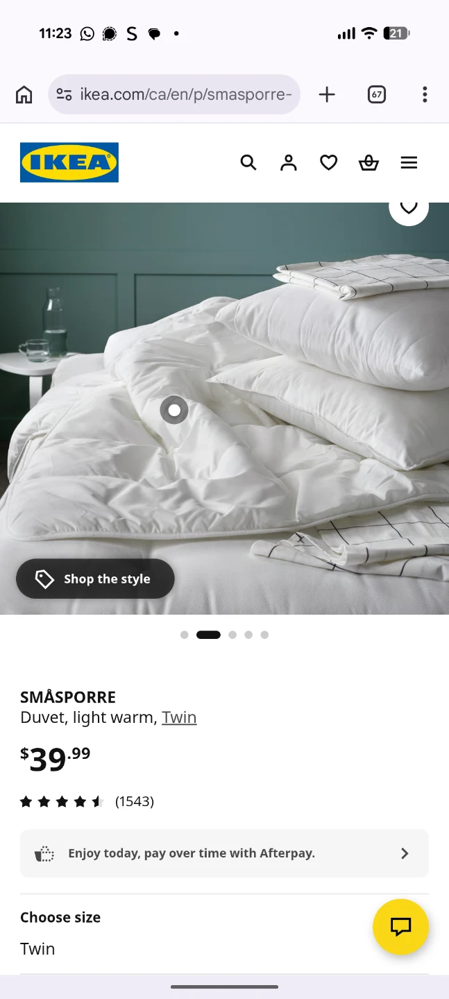 IKEA SMASPORRE Duvet, light warm, Twin - photo 5