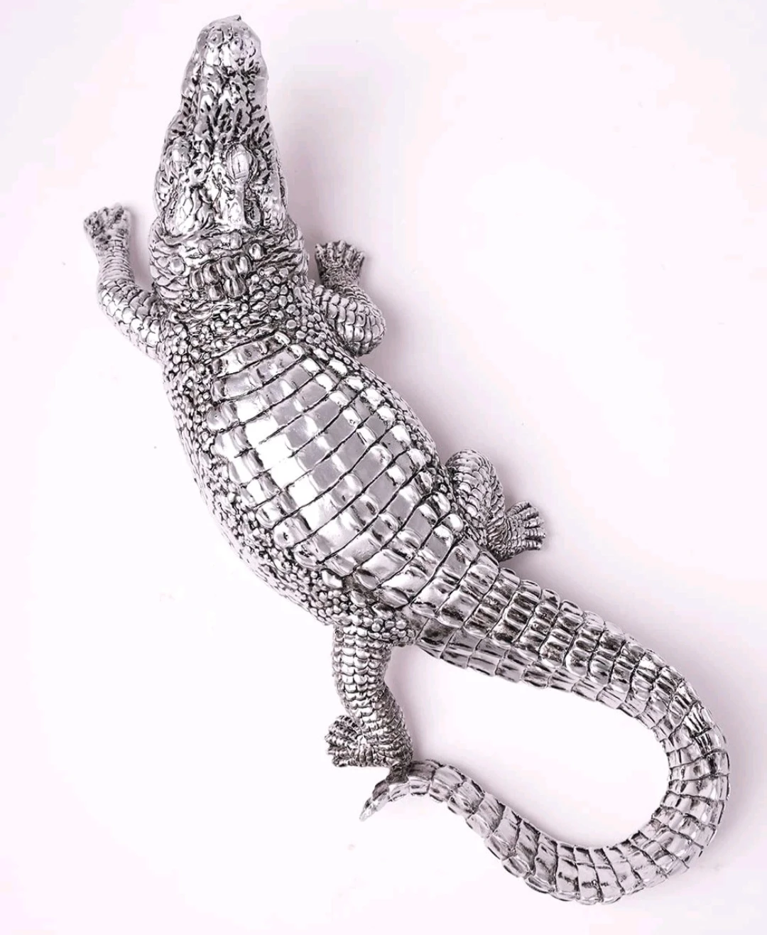 Silver Alligator Figurine - photo 4