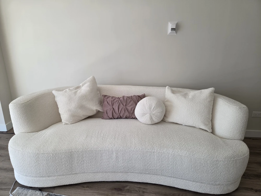 3 seater ivory sofa - photo 2