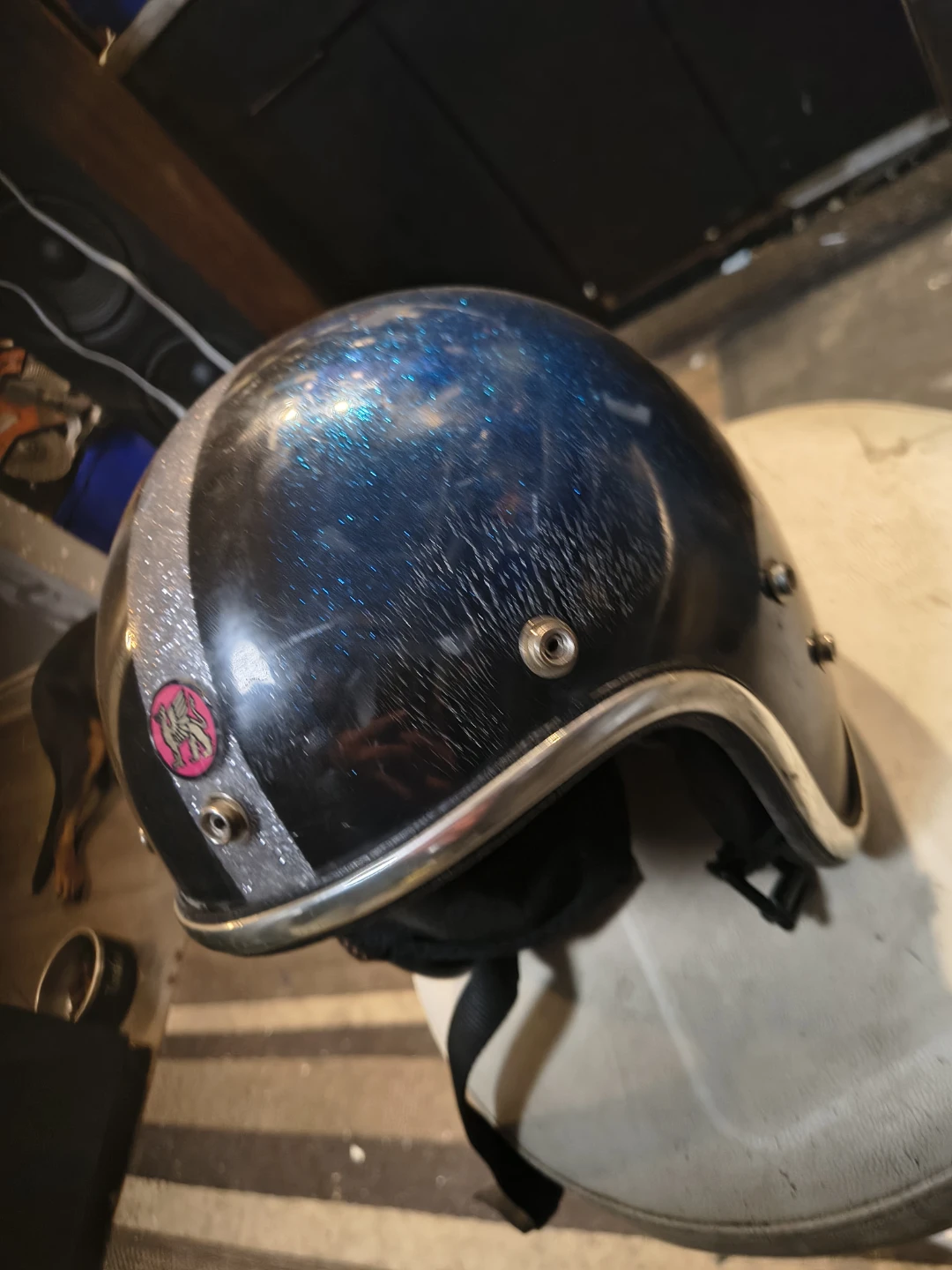 Vintage Motorcycle Helmet - photo 4