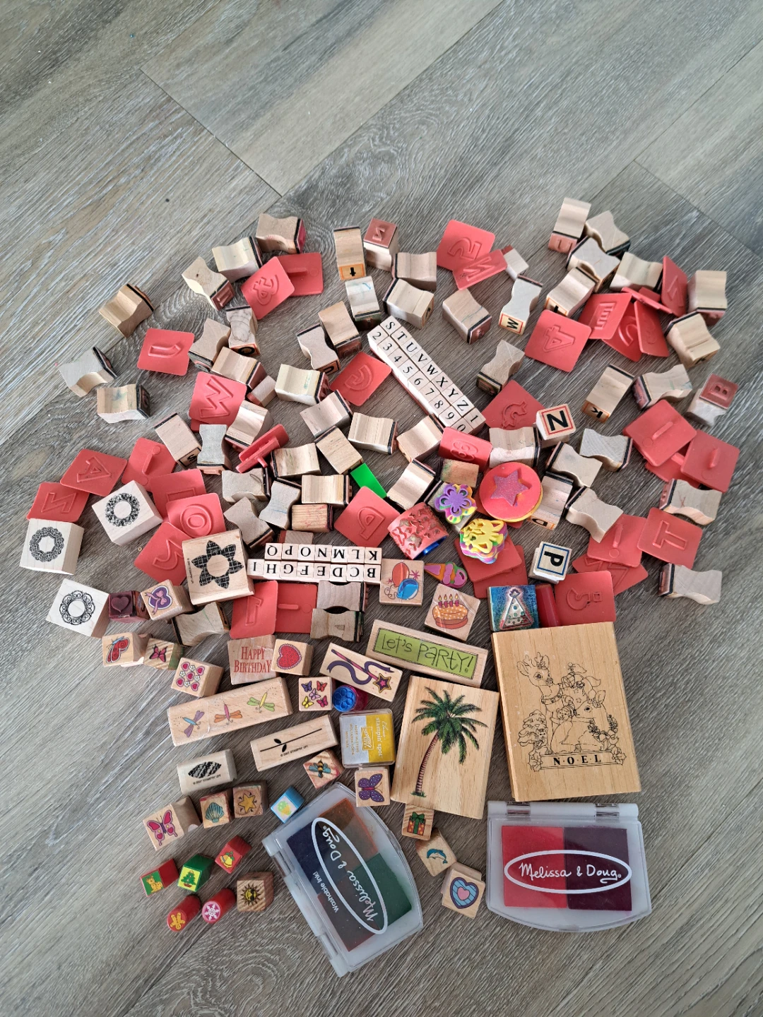 Assorted Craft Stamps and Ink Pads