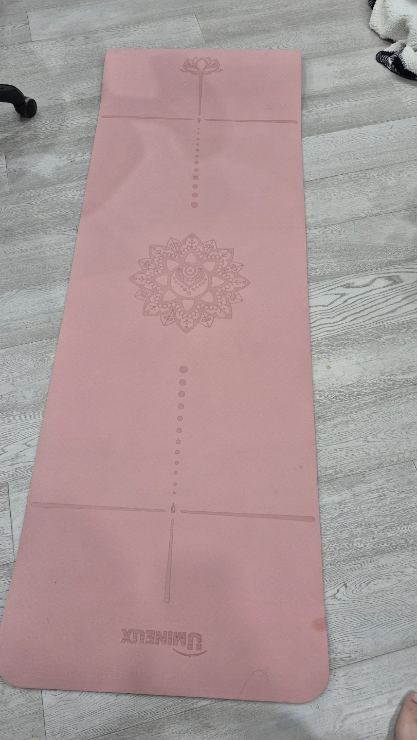 Yoga Mat beautiful wellbeing meditation workout pink flower