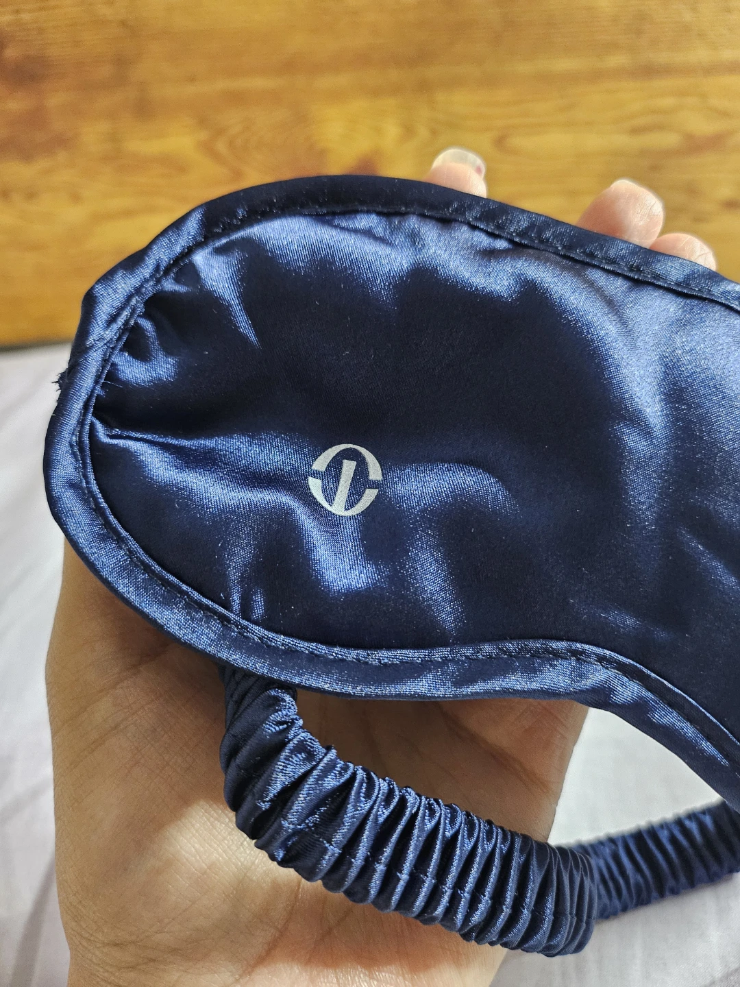 Navy Blue Satin Sleep Mask