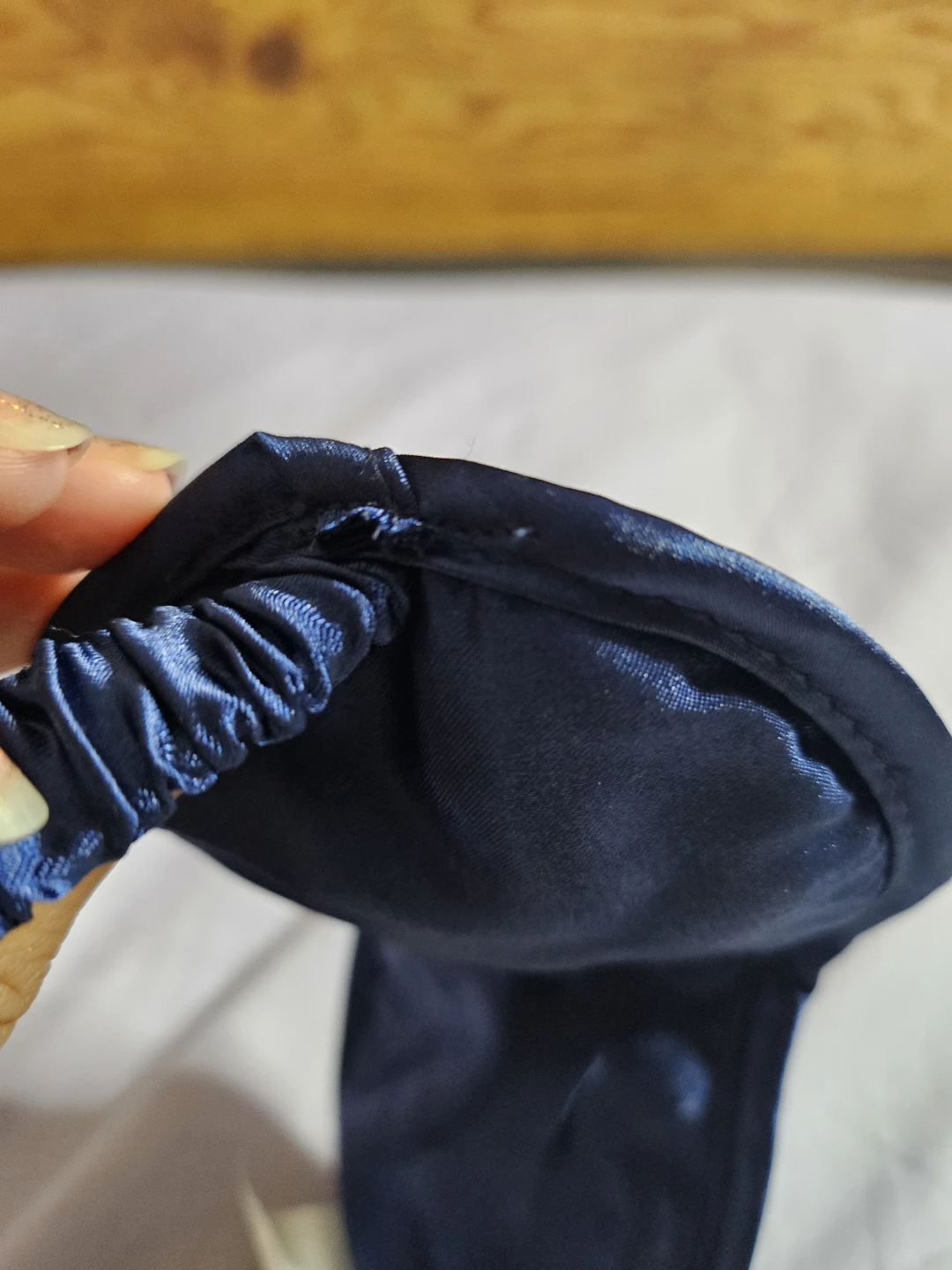 Navy Blue Satin Sleep Mask - photo 4