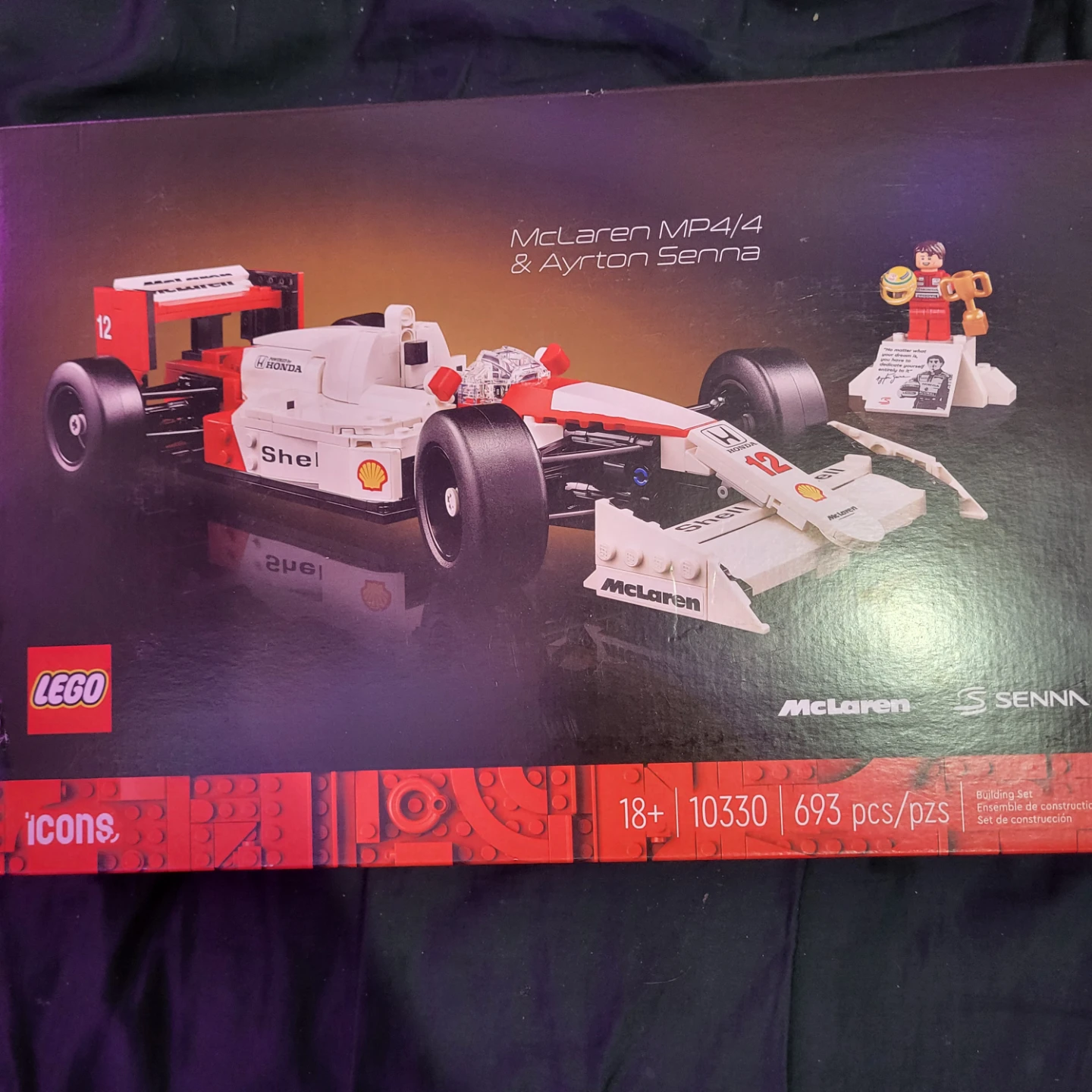 LEGO Icons McLaren MP4/4 & Ayrton Senna Building Set 10330