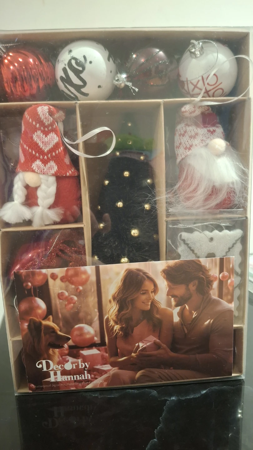 Valentine's day Shatterproof hanging tree ornament set