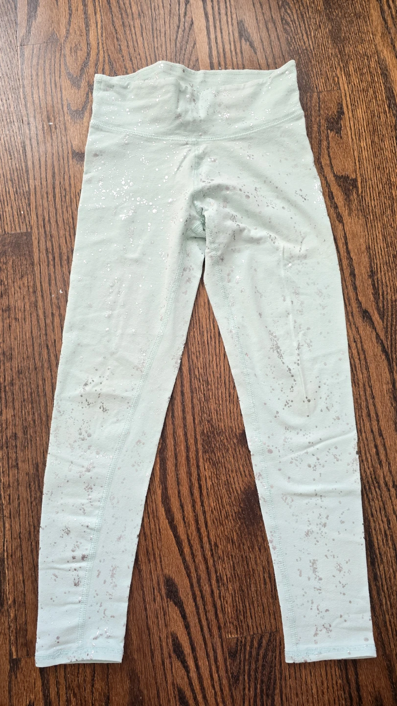 GapFit Girls Mint Sparkle Leggings Size M (8-9)