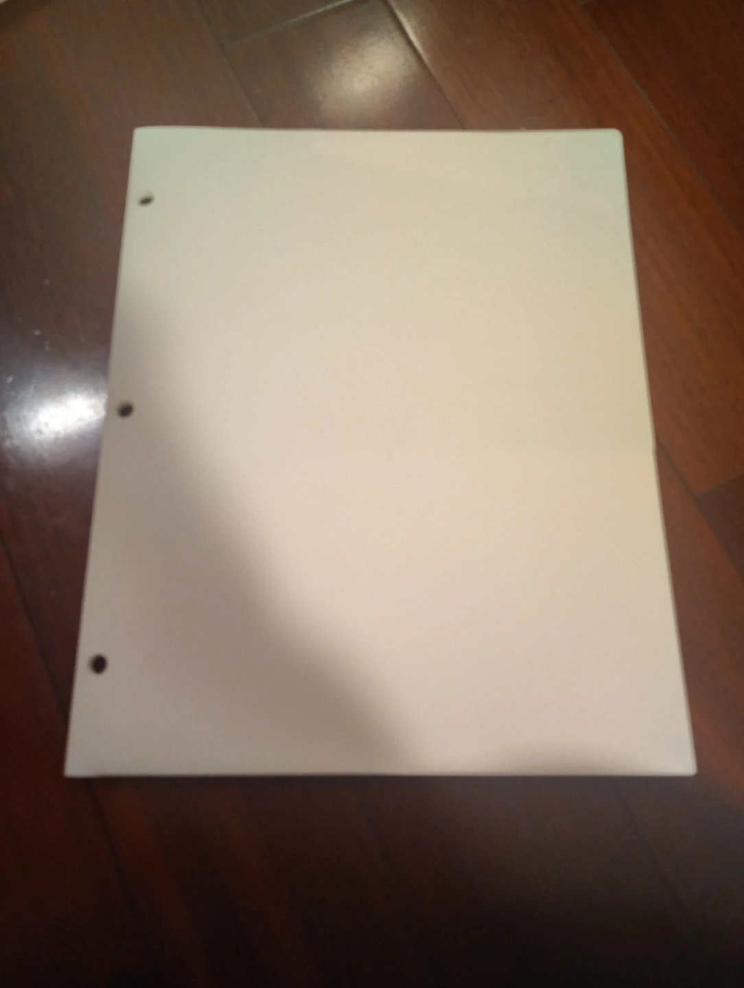 White 3-Ring Binder Paper Folder
