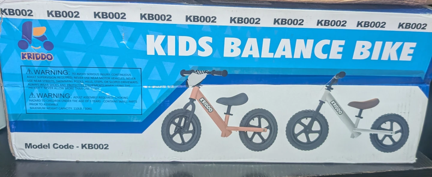 Kriddo Kids Balance Bike KB002 White - photo 3