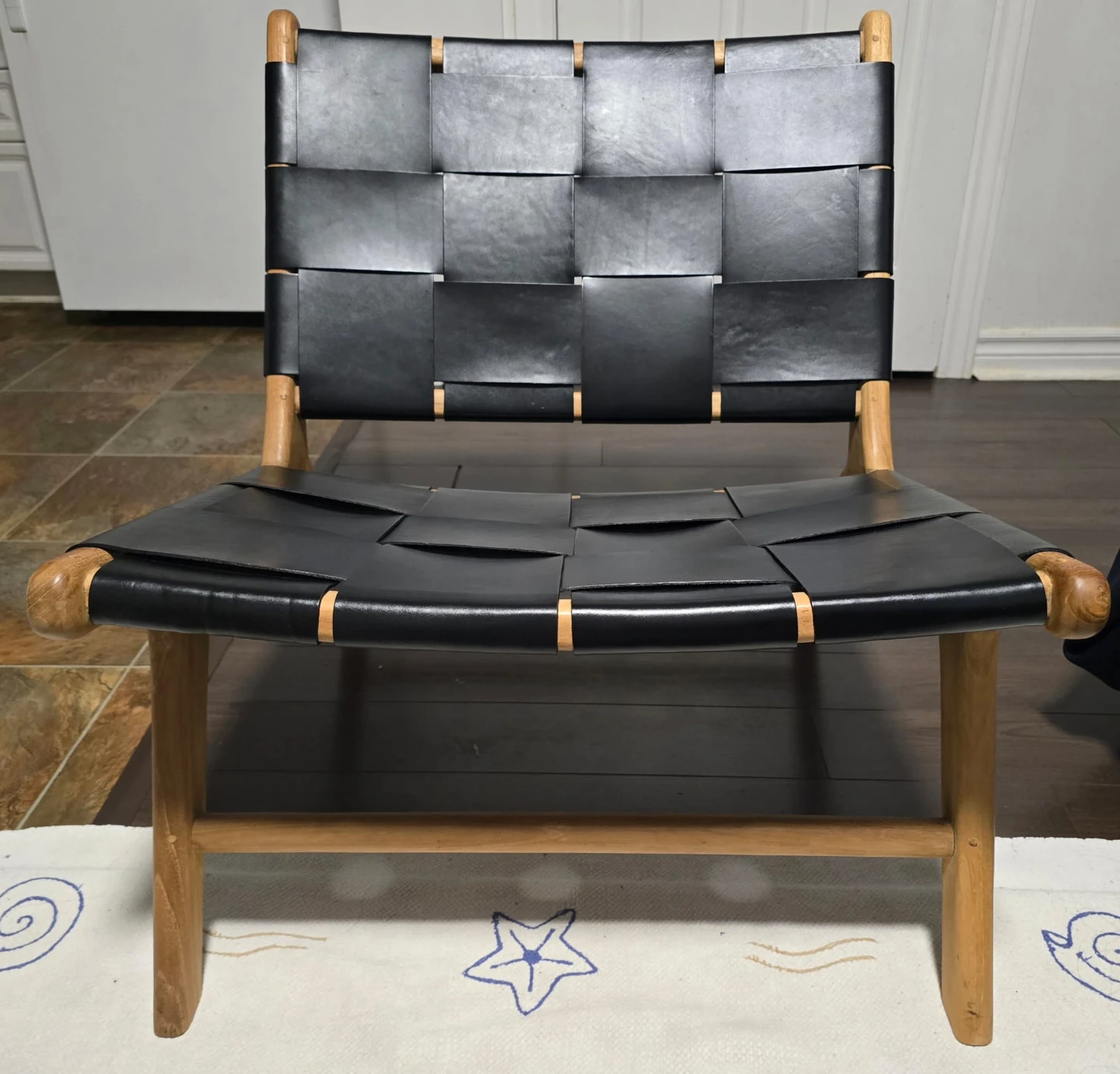 Black Woven Accent Chair