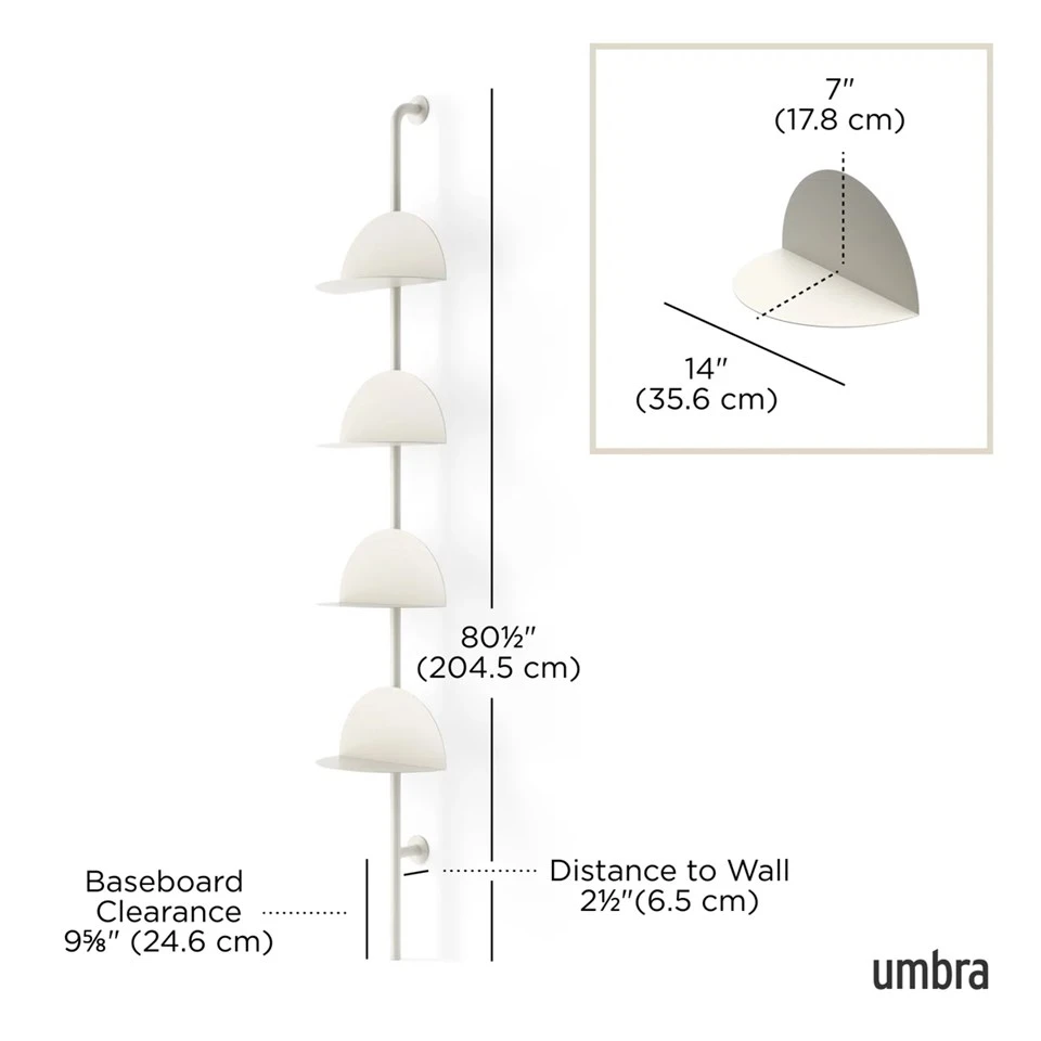 UMBRA SOLIS 80" ADJUSTABLE SHELF - new in box - photo 2